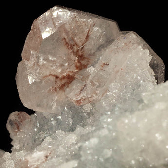 Cinnamon Apophyllite - Hematite Included Tabular Apophyllite on Chalcedony from Nashik District, Maharashtra, India