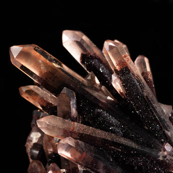 Dragon Phantom Quartz - Hematite Included Quartz with Microcrystalline Druze from Hyderabad, India