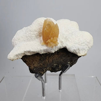 Golden Calcite on Mordenite from Aurangabad, Maharashtra, India