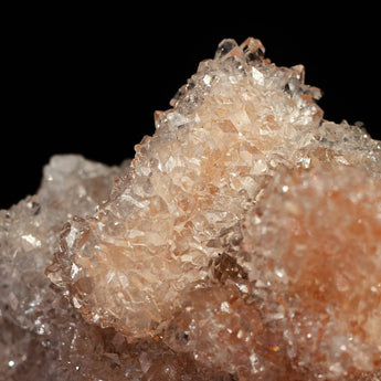 Icy Apricot - Apophyllite on Stilbite & Chalcedony from Maharashtra, India