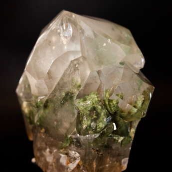 Polished Chlorite Included Indian Quartz from Odisha, India