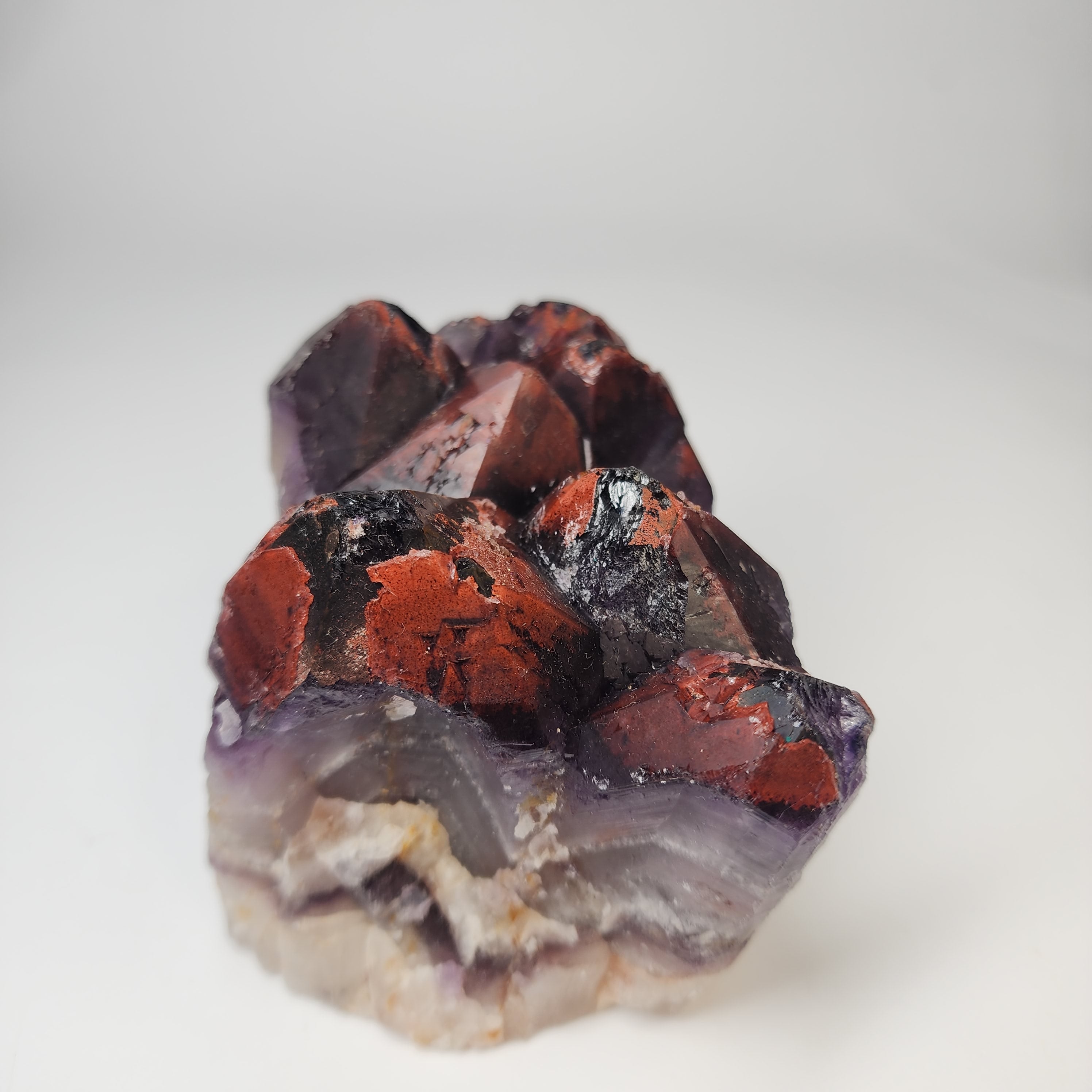 Alien Amethyst aka Hematite Included Amethyst Elestials from Hyderabad, India Specimen #40