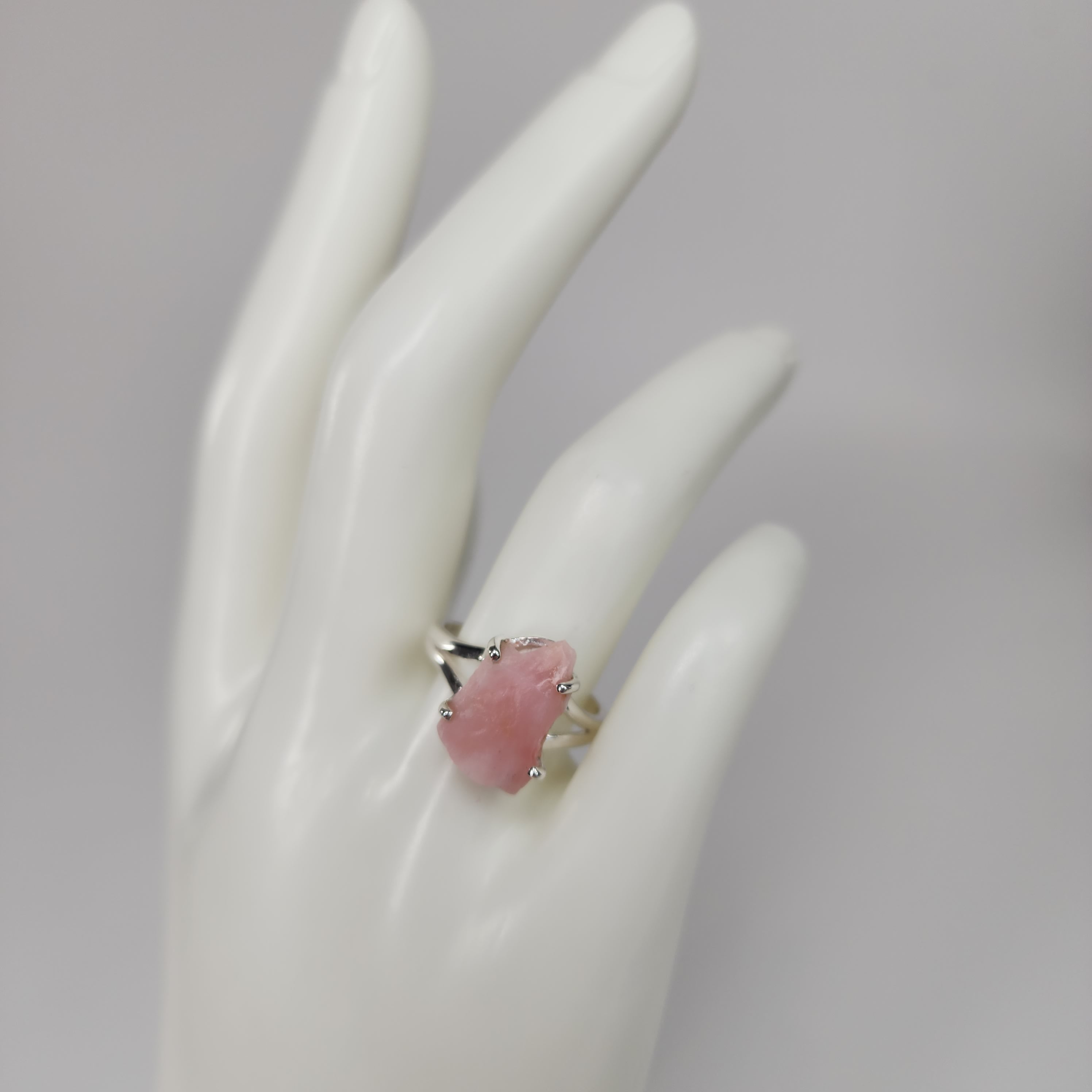 Pink Opal Sterling Silver Rings from Peru