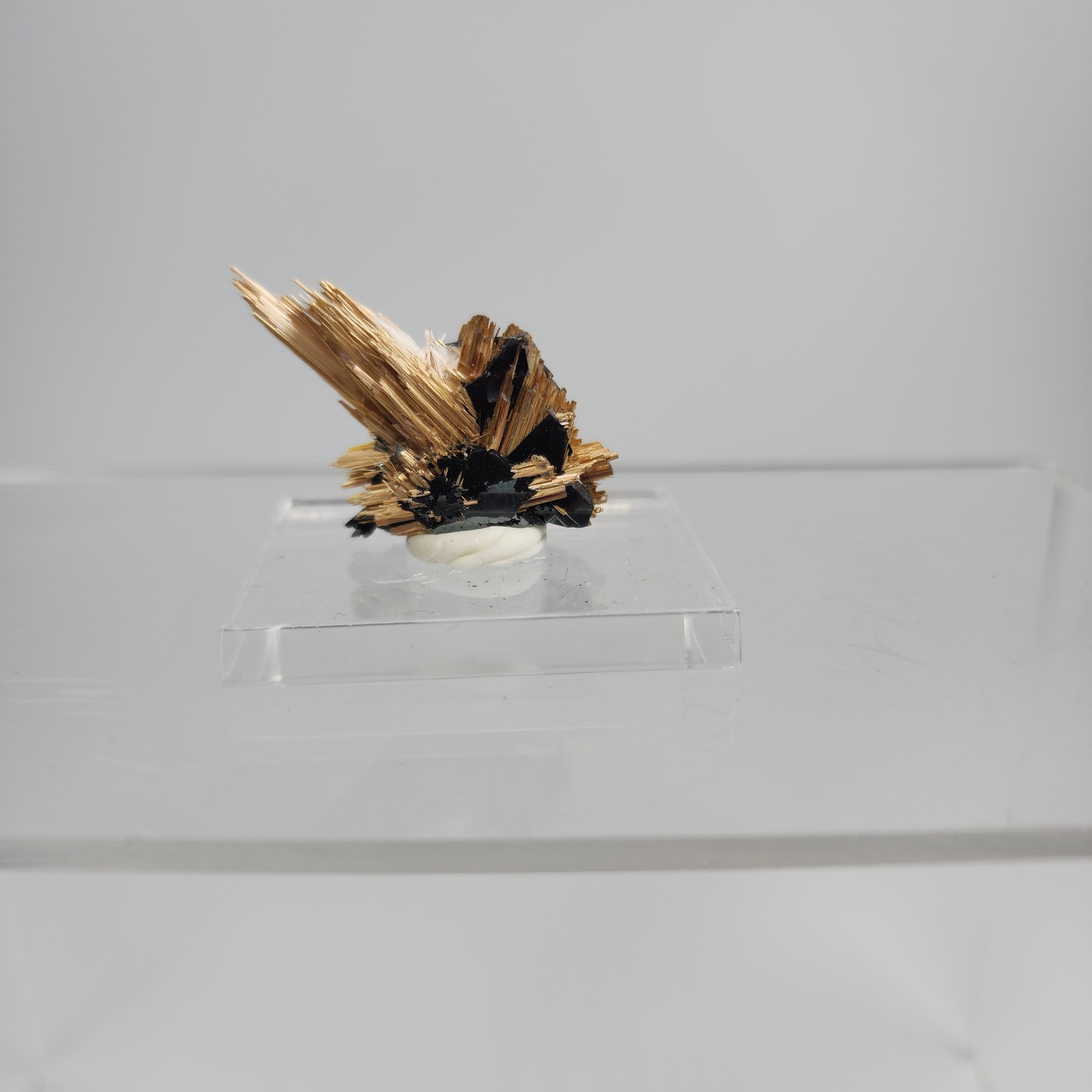 Golden Rutile with Hematite Specimen #3 from Novo Horizonte, Bahia, Brazil