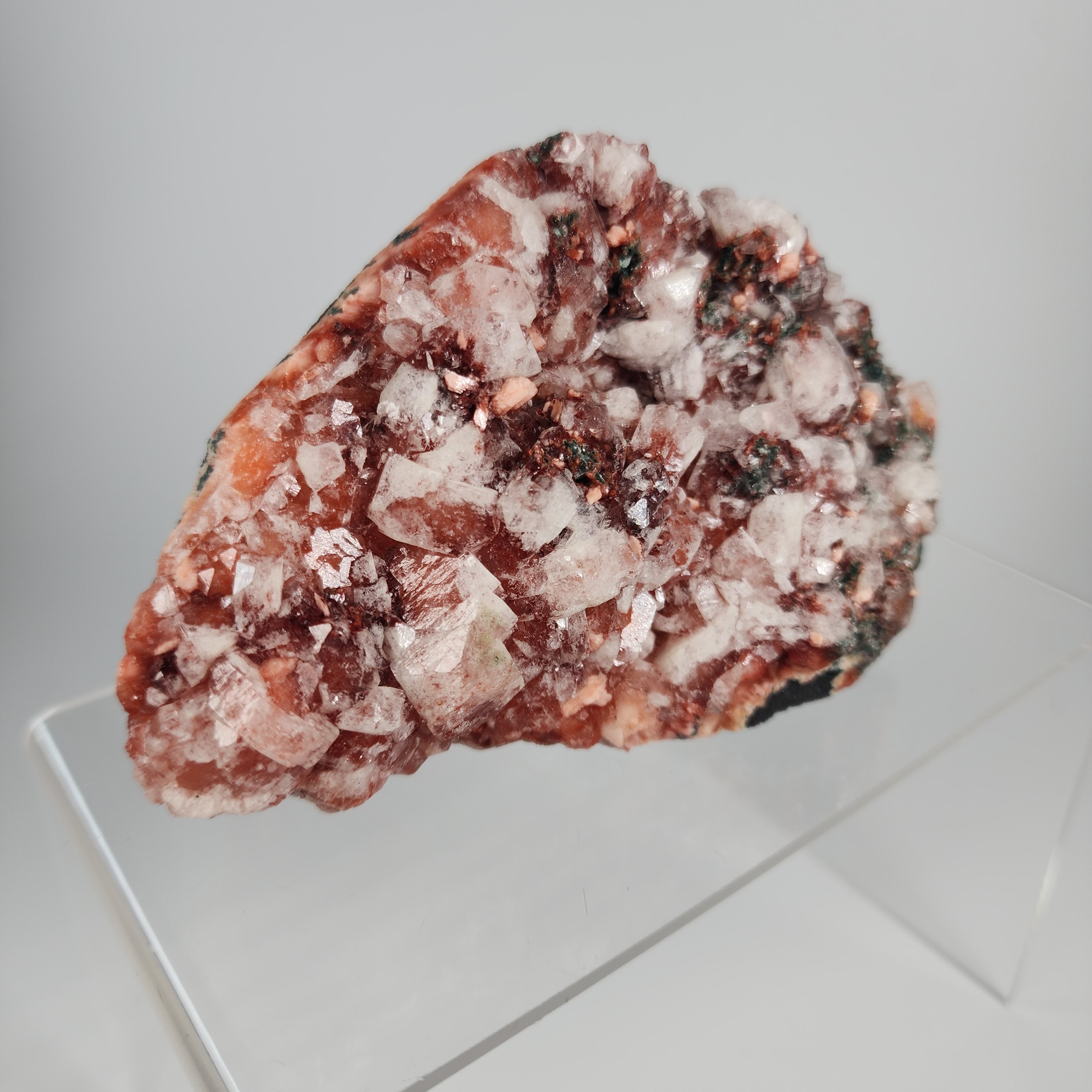 Red Apophyllite (Apophyllite on Hematite) Specimen #2 from Jalgaon Mine, Maharashtra, India