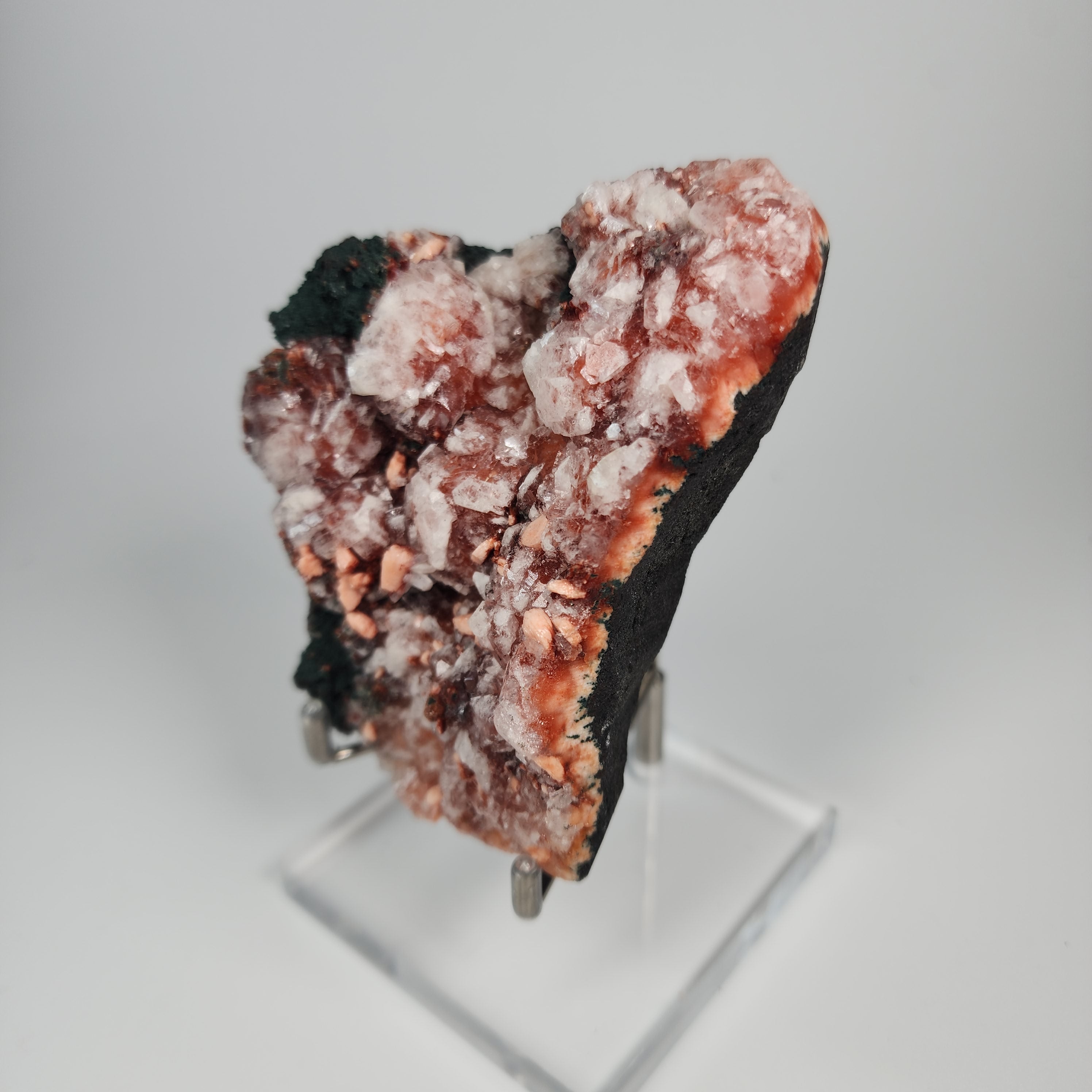 Red Apophyllite (Apophyllite on Hematite) Specimen #5 from Jalgaon Mine, Maharashtra, India