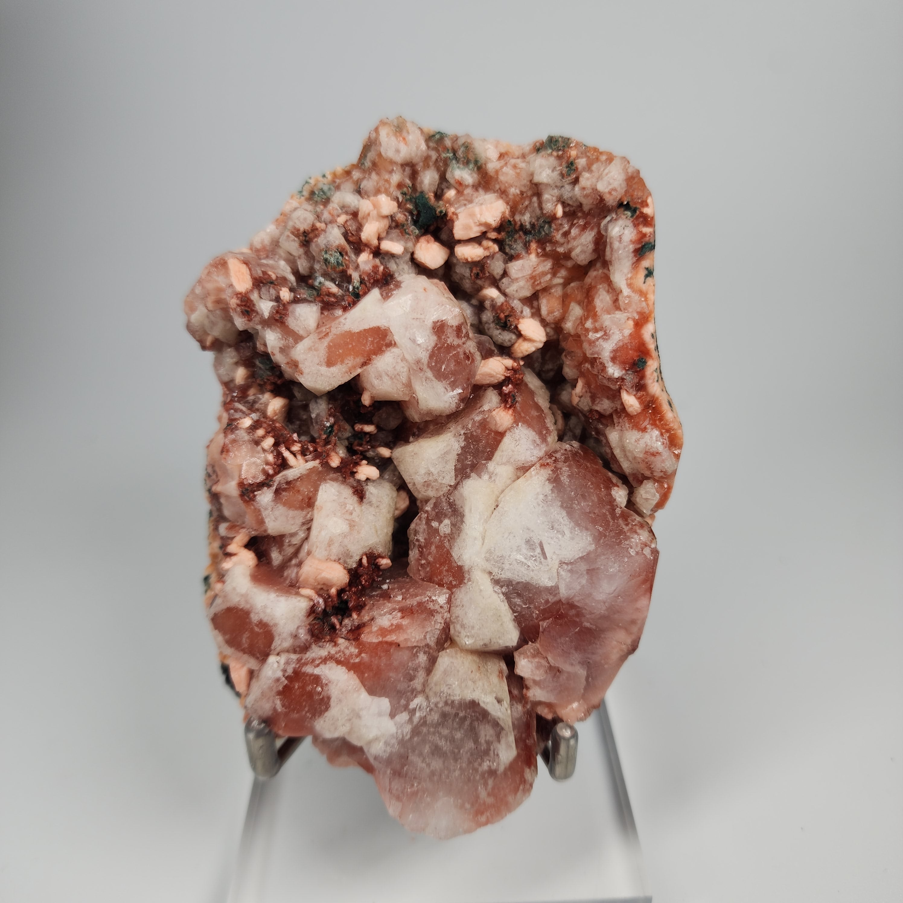 Red Apophyllite (Apophyllite on Hematite) Specimen #6 from Jalgaon Mine, Maharashtra, India