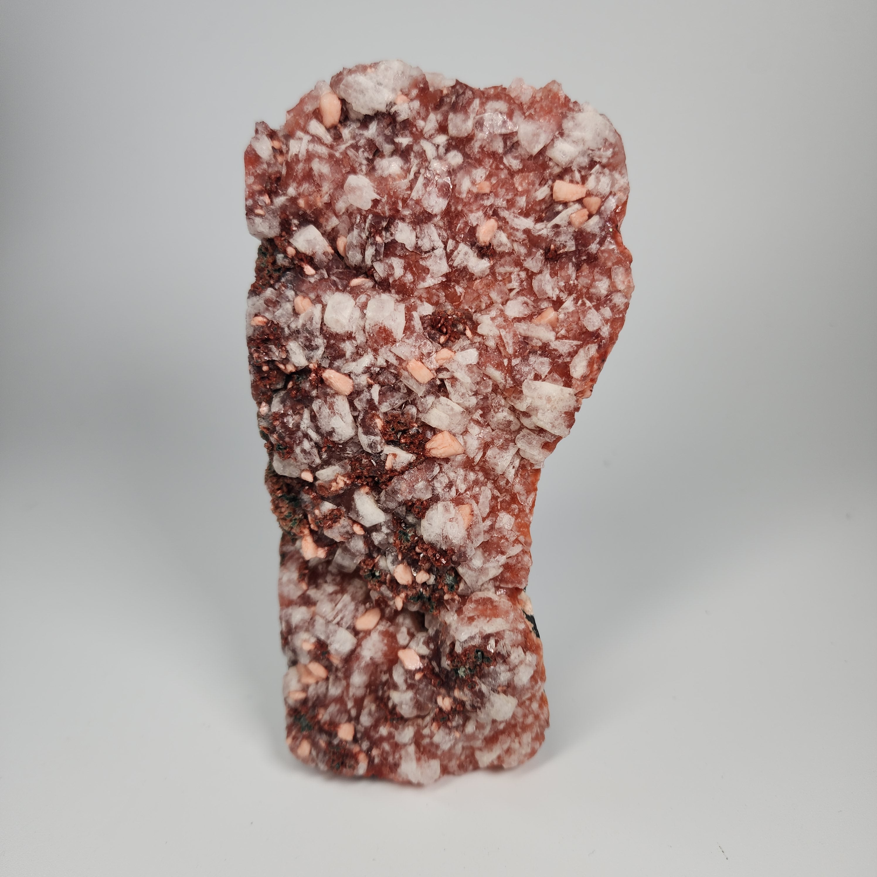 Red Apophyllite (Apophyllite on Hematite) Specimen #7 from Jalgaon Mine, Maharashtra, India