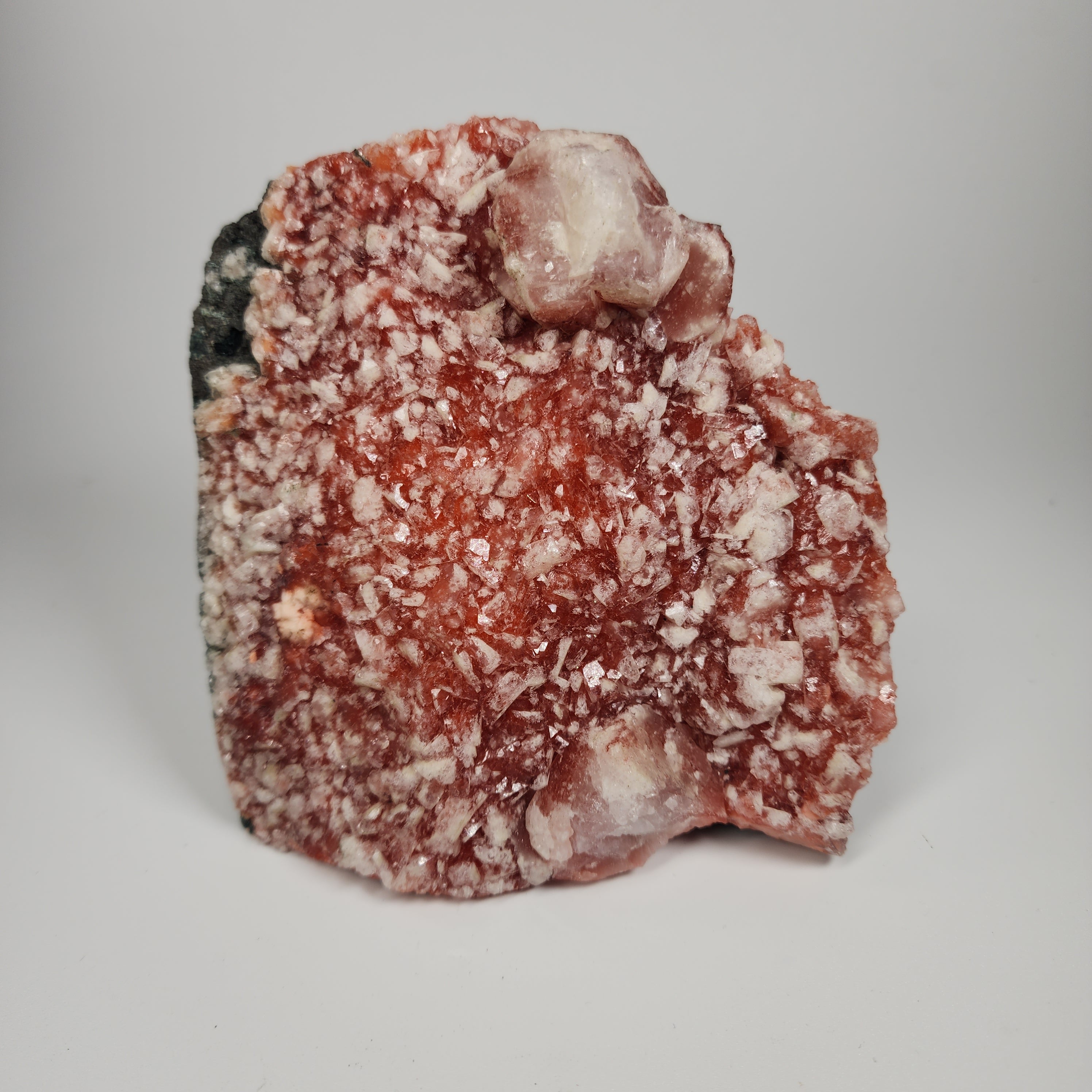 Red Apophyllite (Apophyllite on Hematite) Specimen #10 from Jalgaon Mine, Maharashtra, India