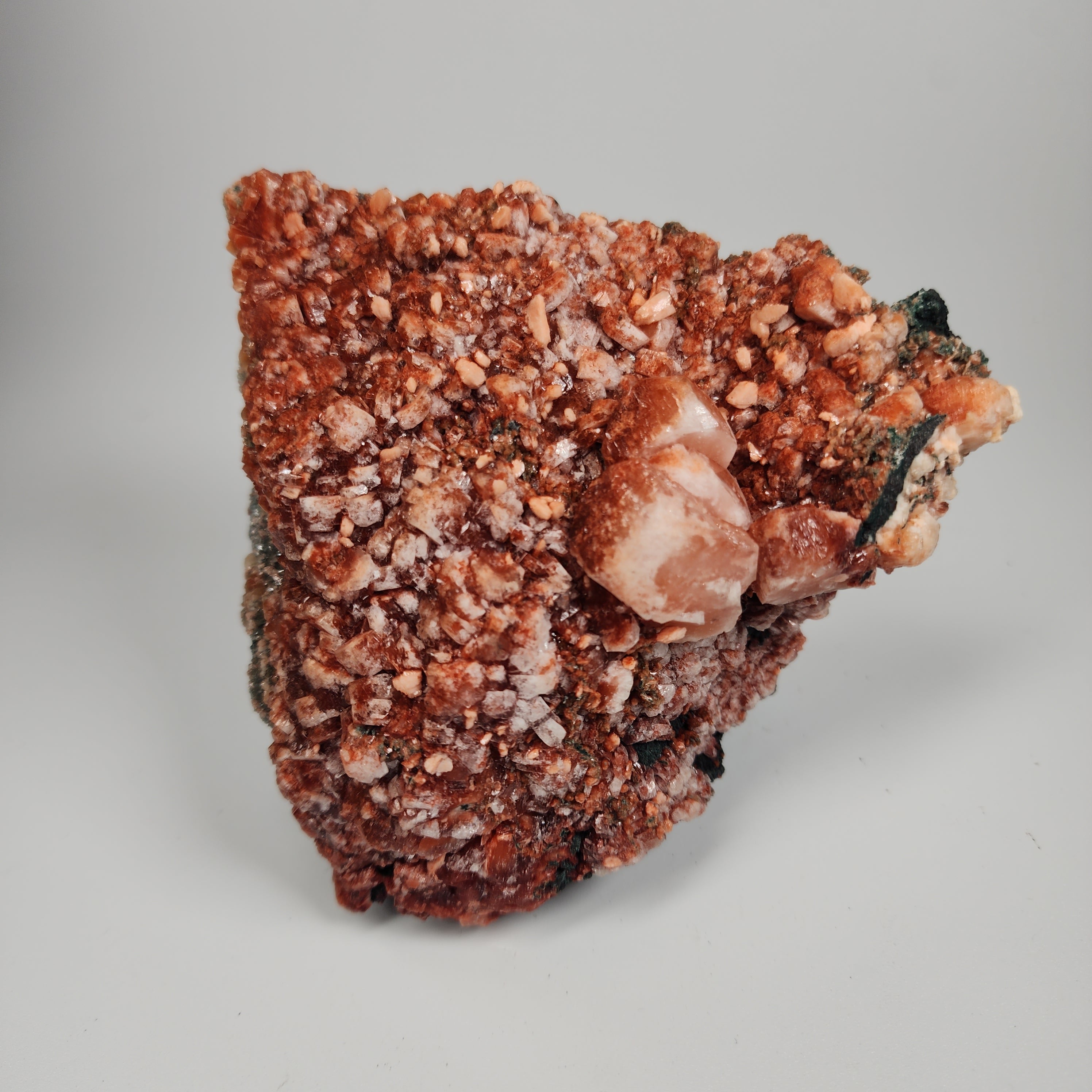 Red Apophyllite (Apophyllite on Hematite) Specimen #11 from Jalgaon Mine, Maharashtra, India