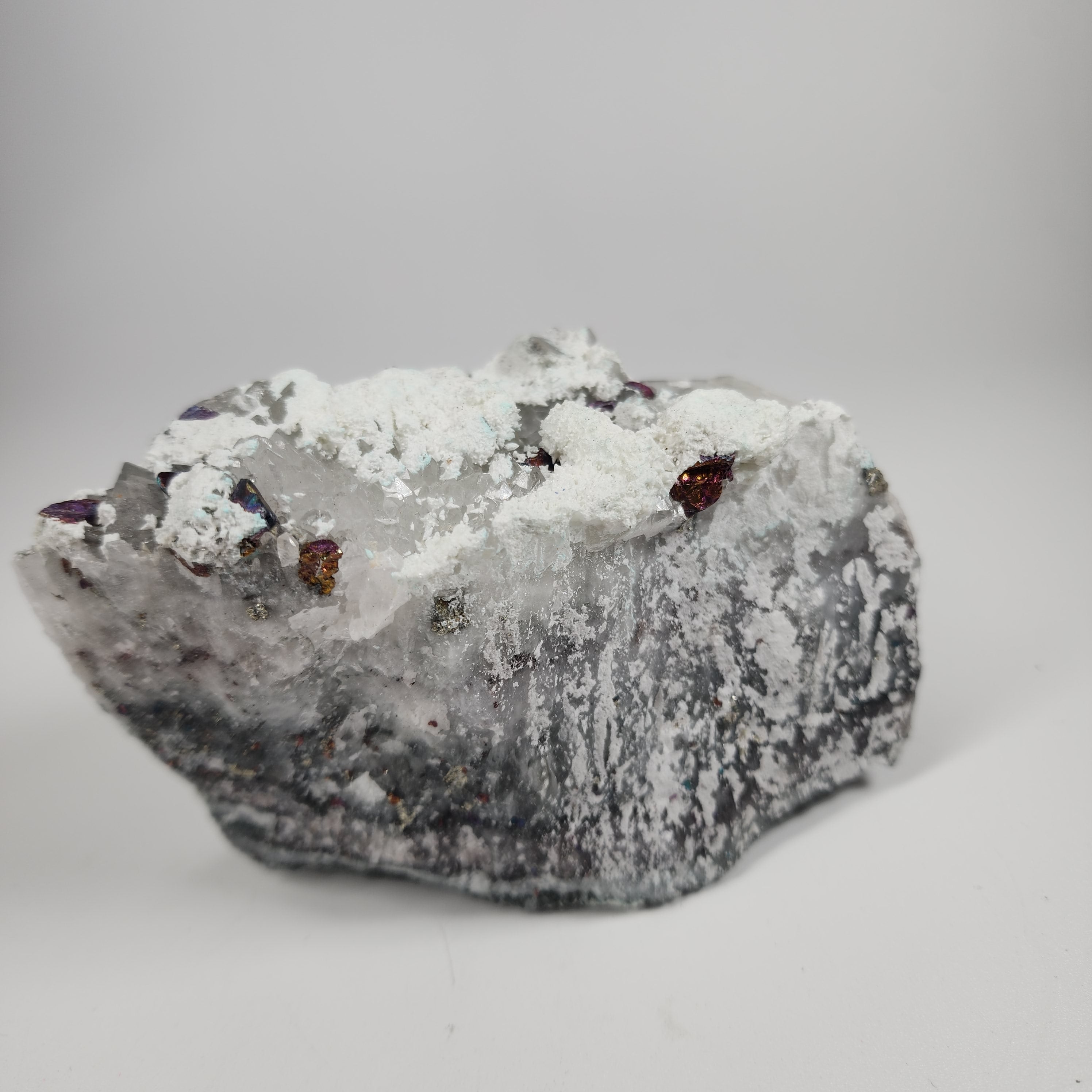 Quartz with Chalcopyrite Specimen #6 from La Huacana Mine, Michoacan, Mexico