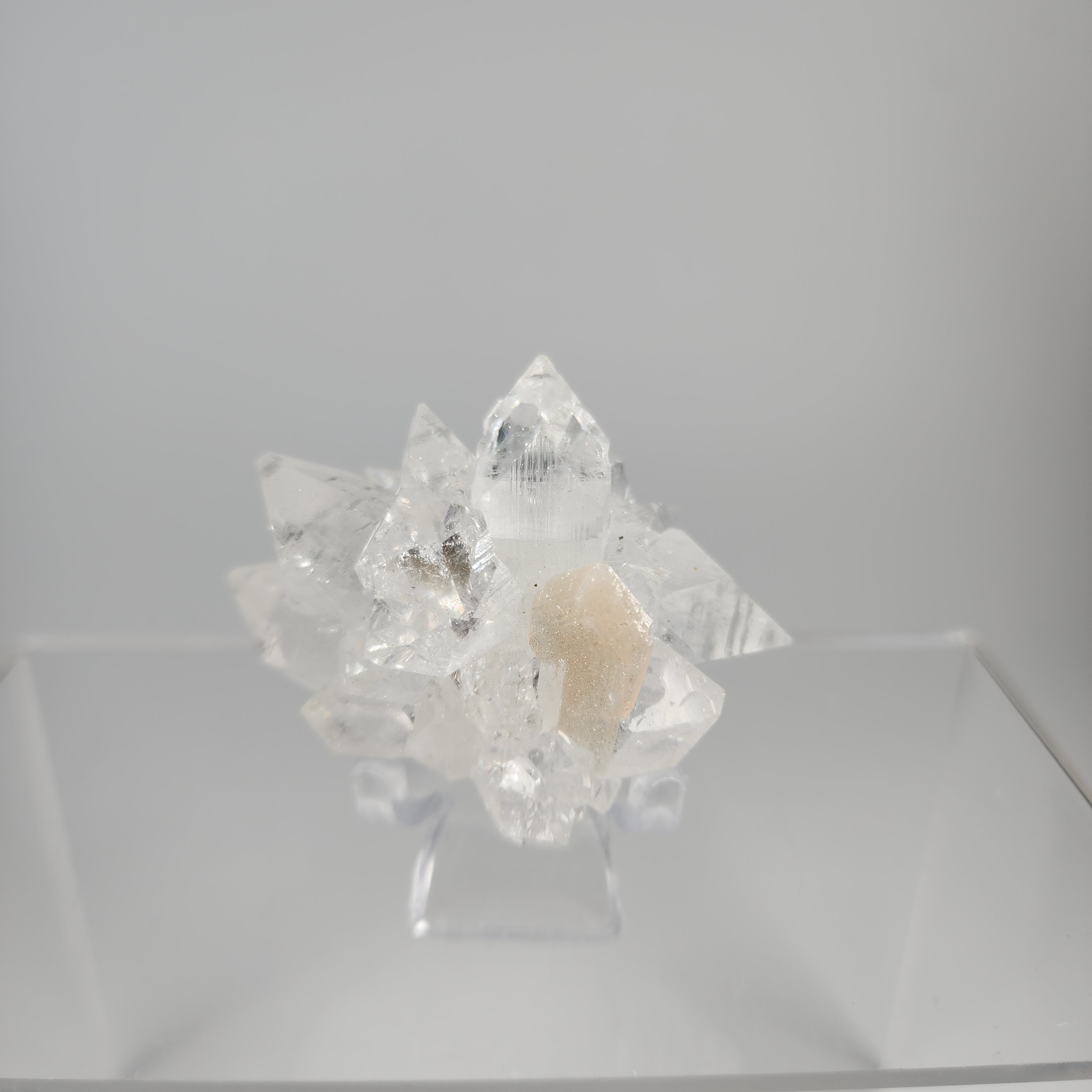 High Quality Diamond Apophyllite Specimen #4 with Stilbite from Jalgaon District, Maharashtra, India