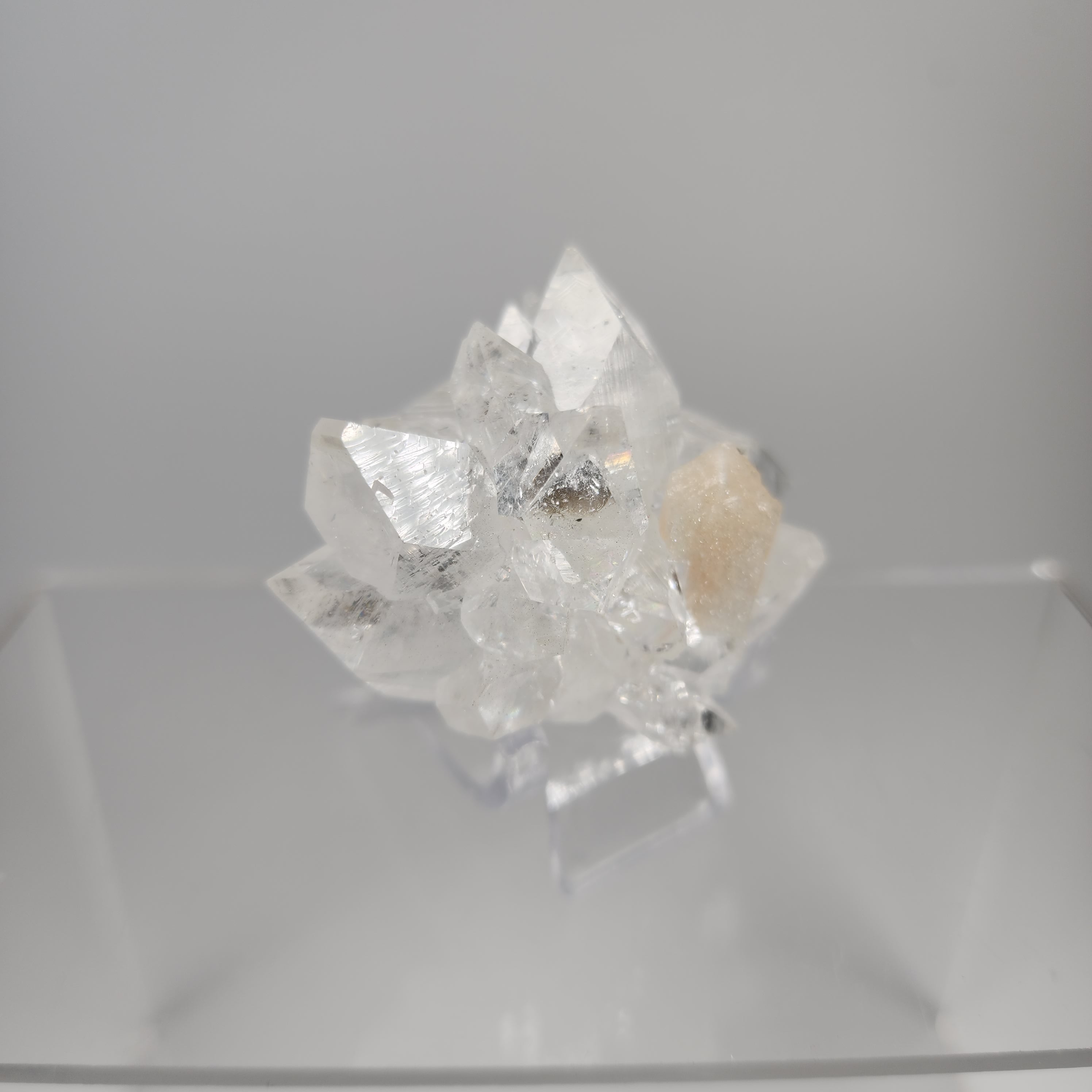 High Quality Diamond Apophyllite Specimen #4 with Stilbite from Jalgaon District, Maharashtra, India