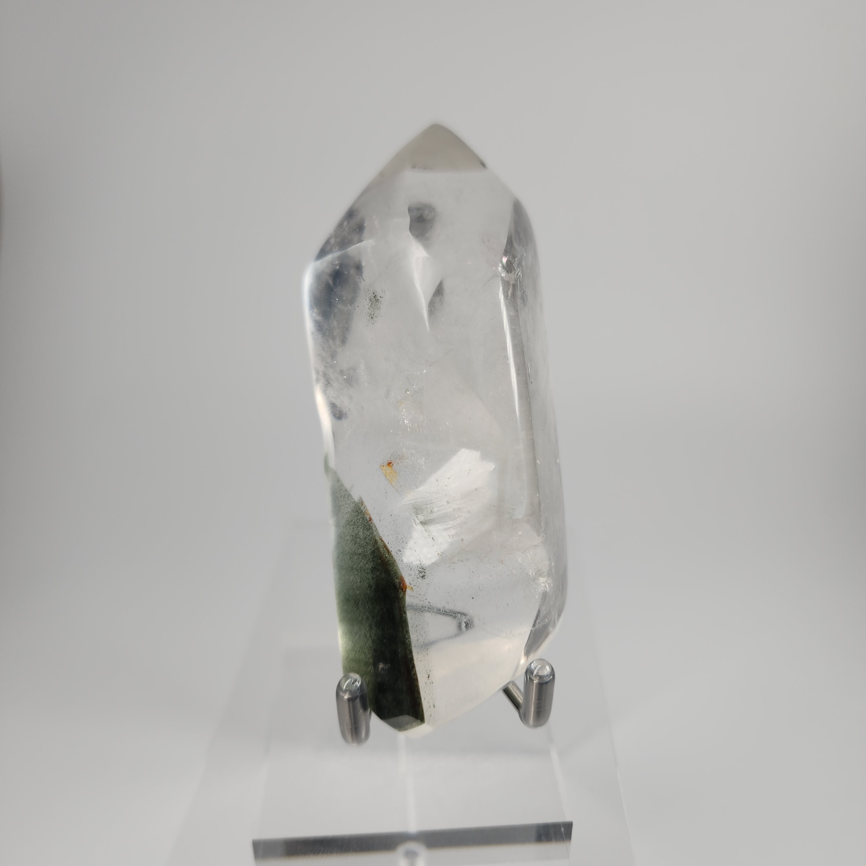 Polished Chlorite Included Indian Quartz Specimen #5 from Odisha, India