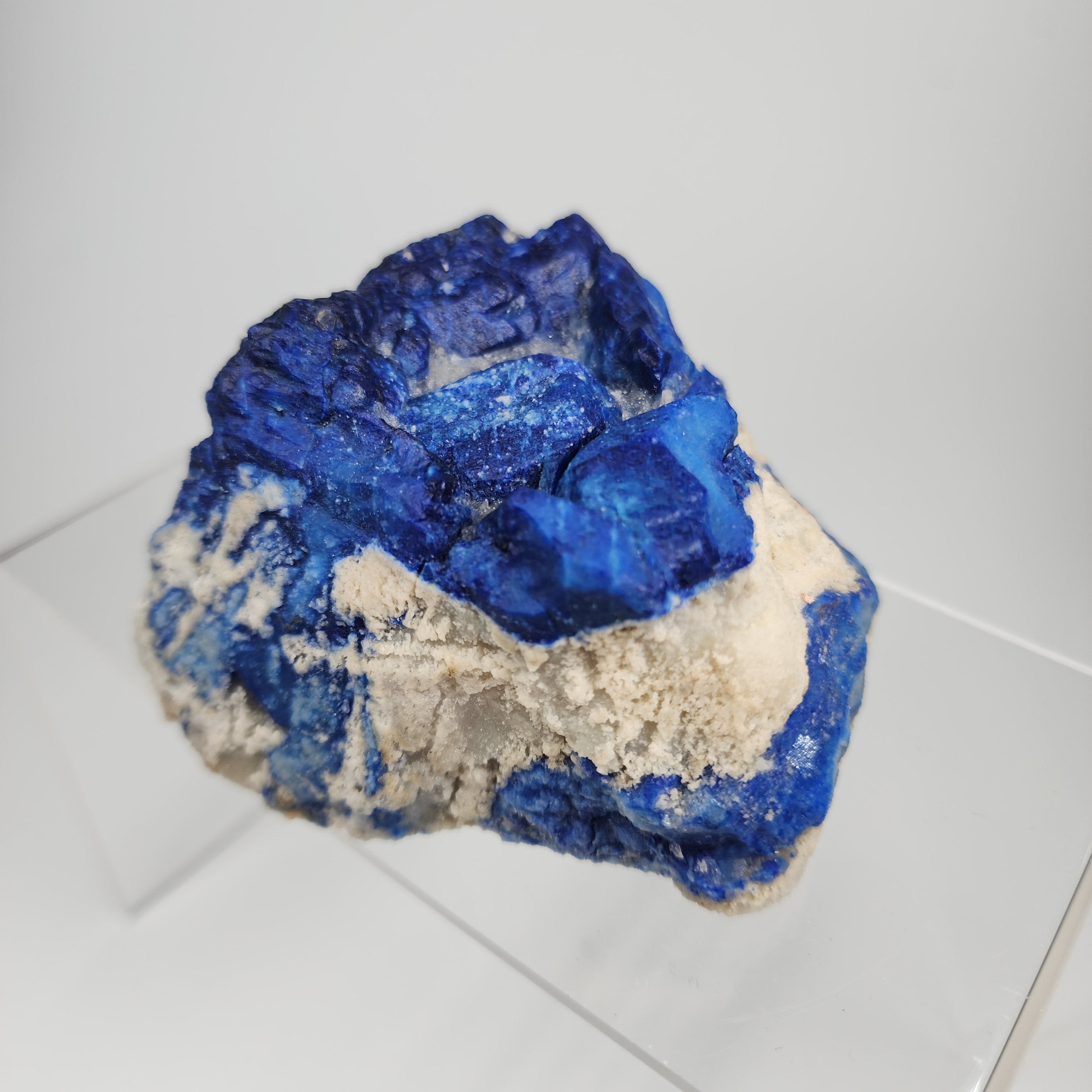 Lazurite on Marble Specimen #8 from Badakhshan Province, Afghanistan