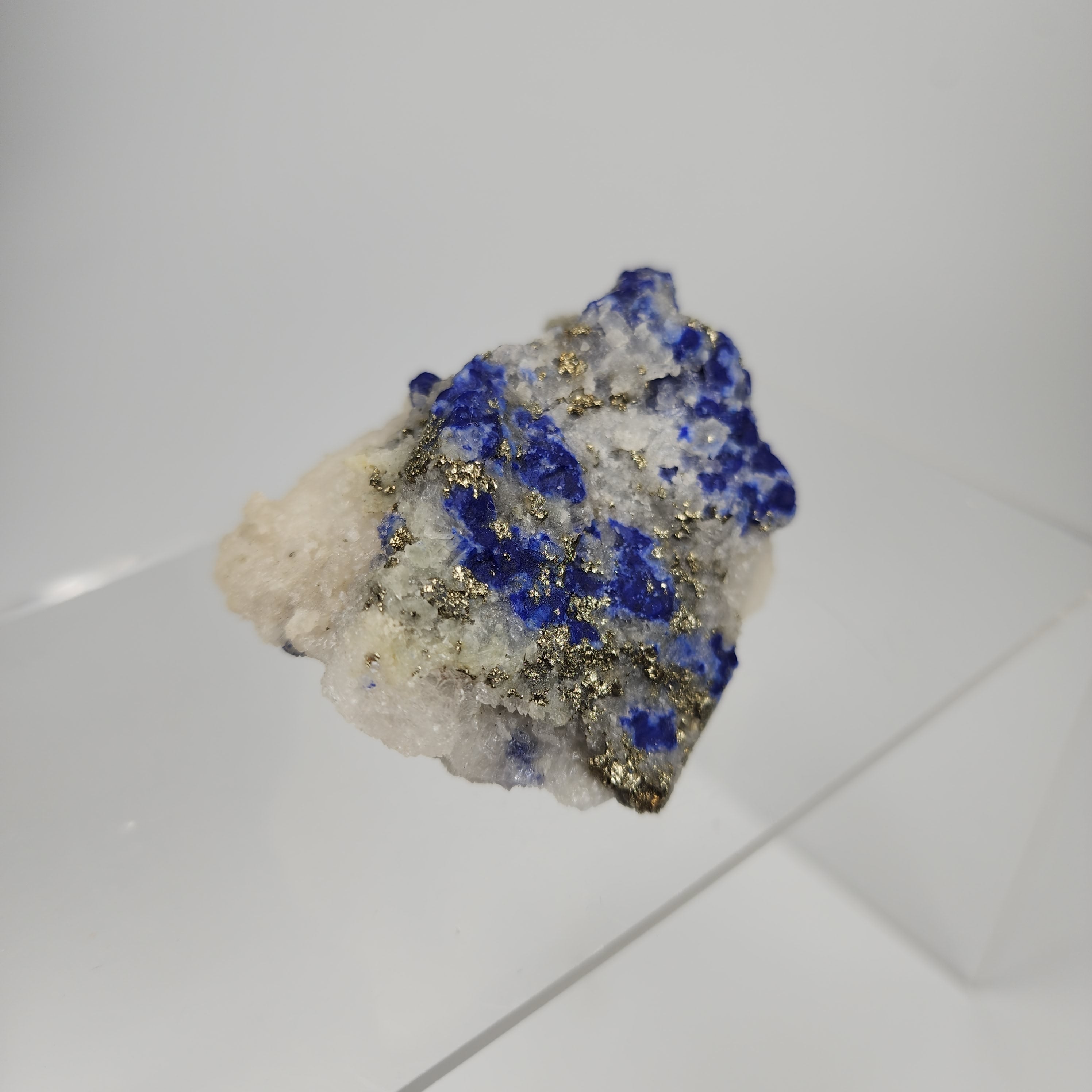 Lazurite on Marble Specimen #9 from Badakhshan Province, Afghanistan