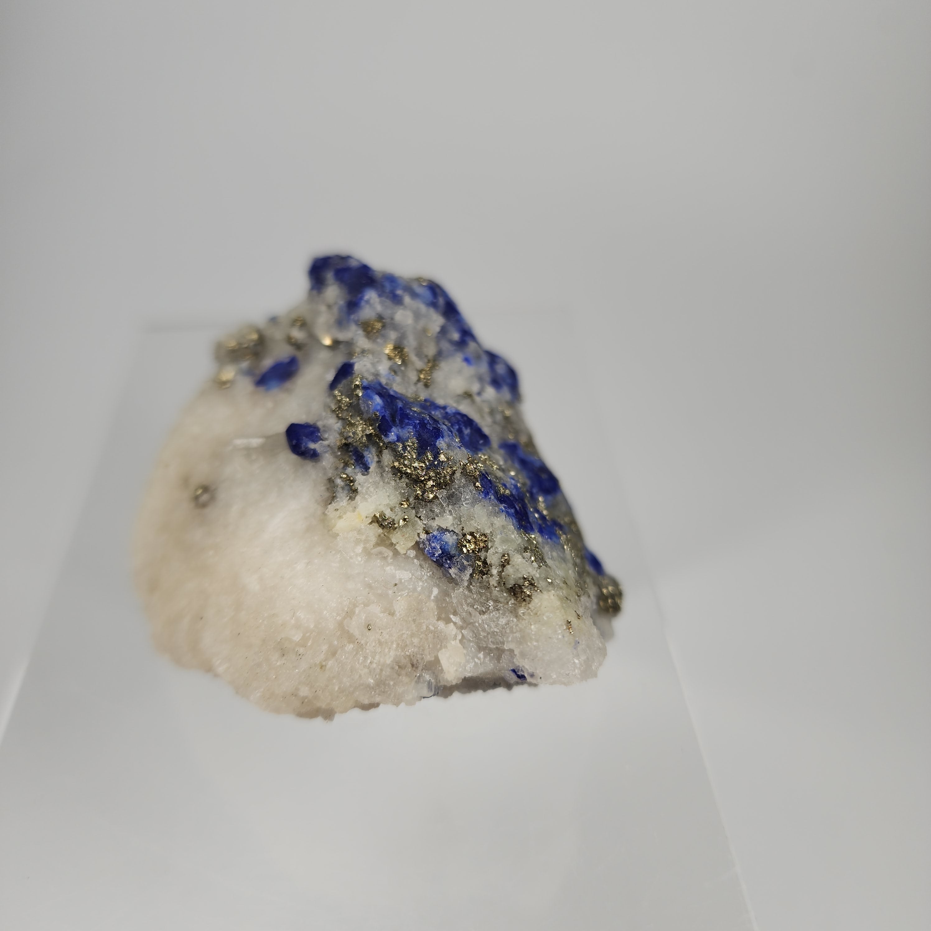 Lazurite on Marble Specimen #9 from Badakhshan Province, Afghanistan