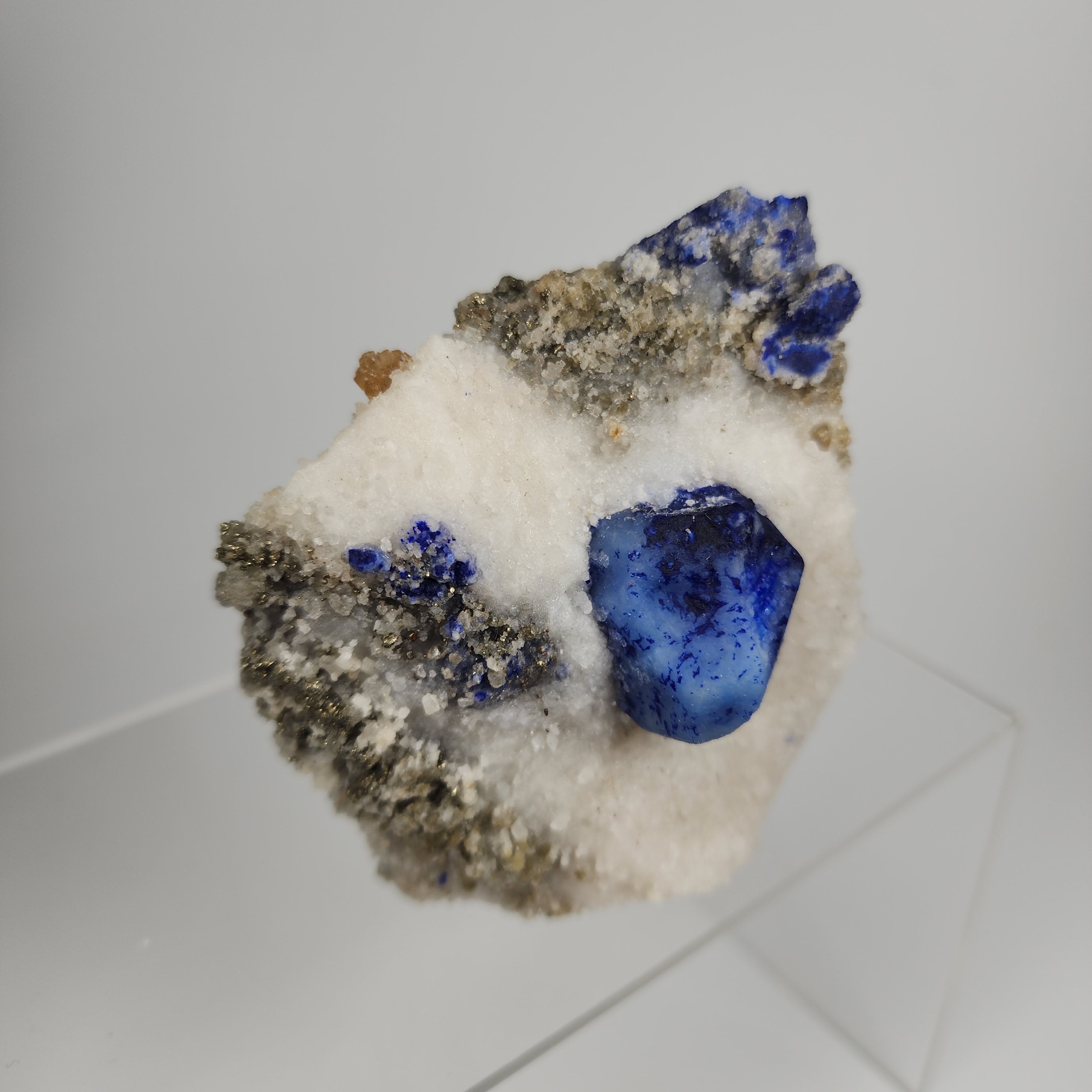 Lazurite on Marble Specimen #11 from Badakhshan Province, Afghanistan