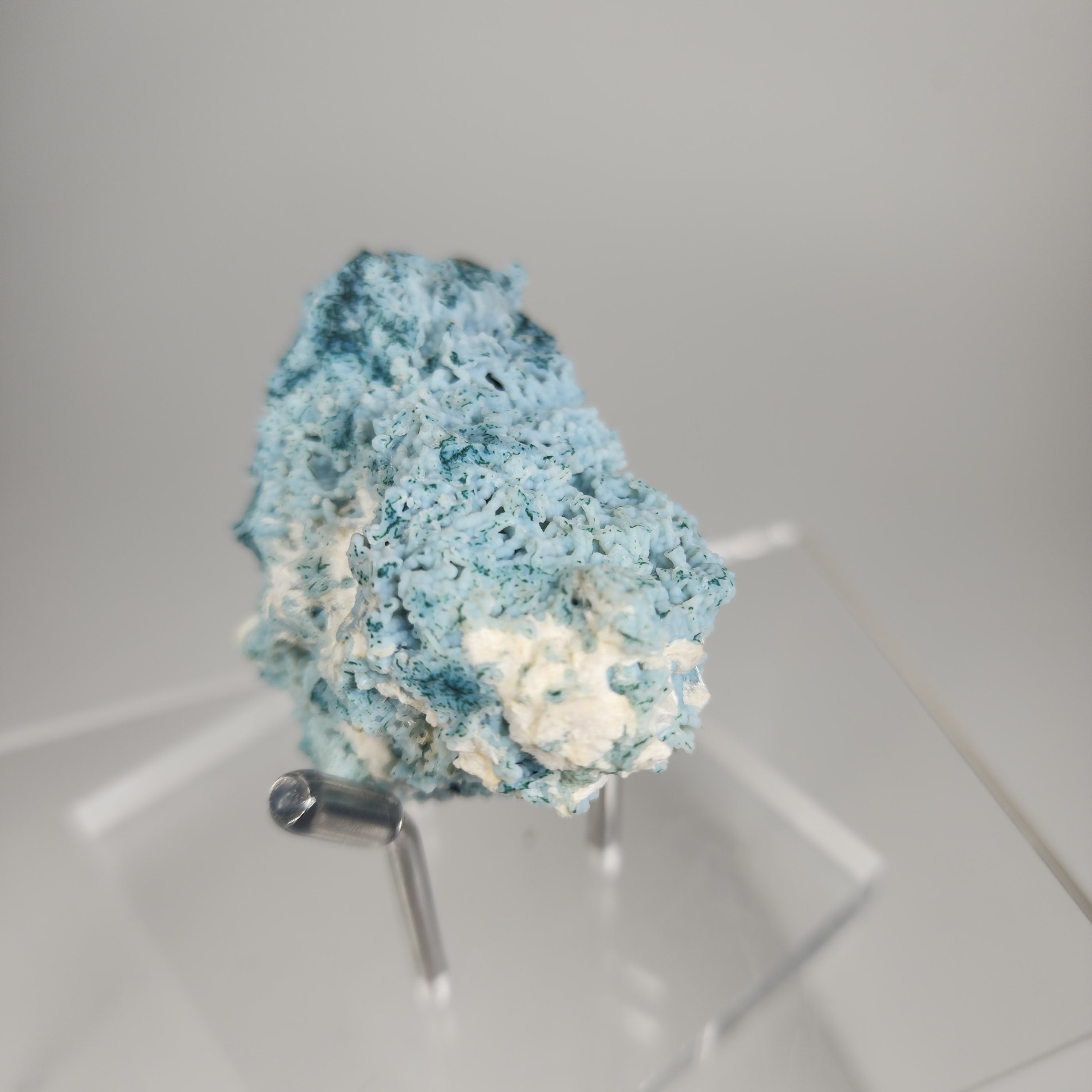 Blue Filigree Chalcedony Stalactite Specimen #7 from Aurangabad, Maharashtra, India