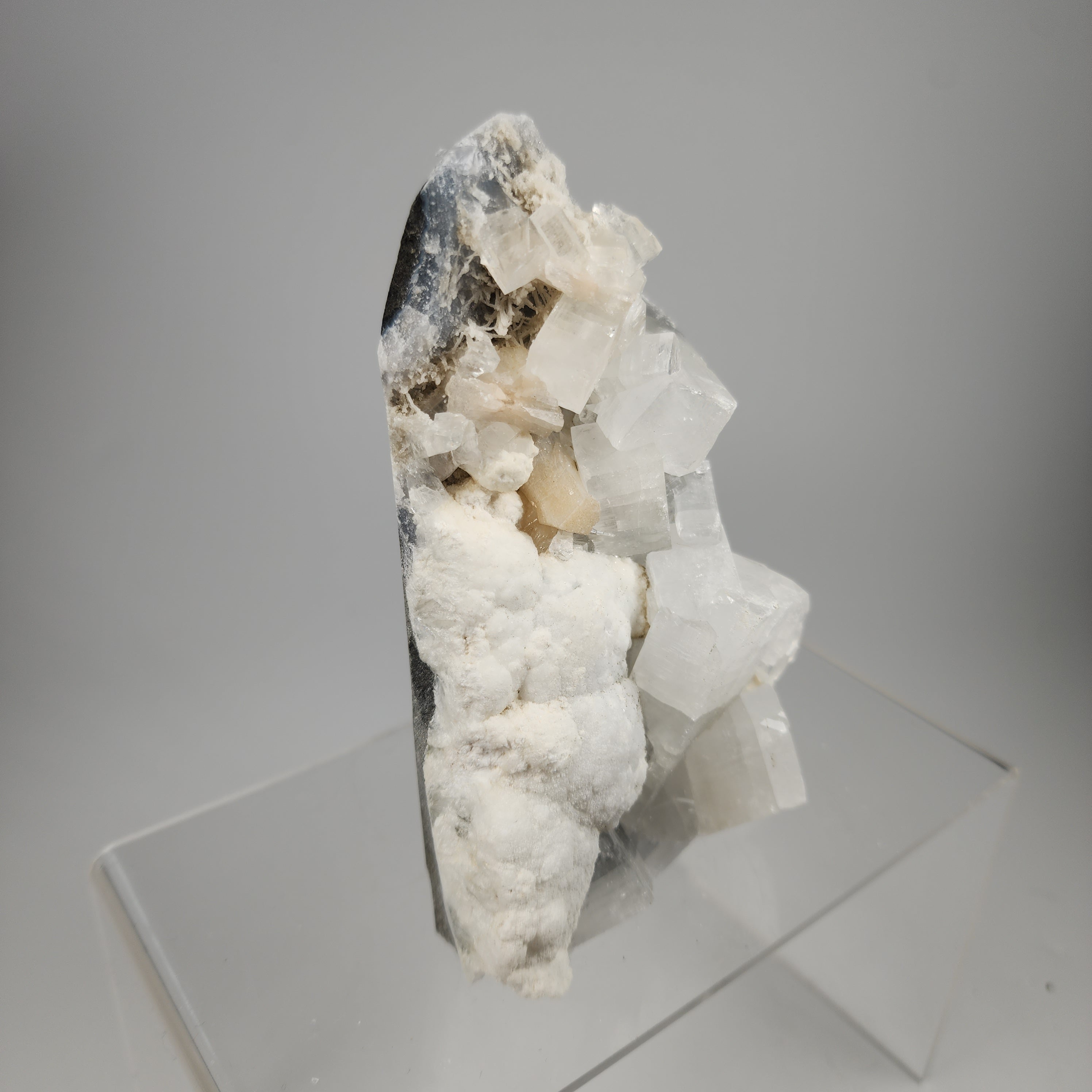 Apophyllite with Stilbite and Gyrolite Specimen #13 from Nasik, Maharashtra, India