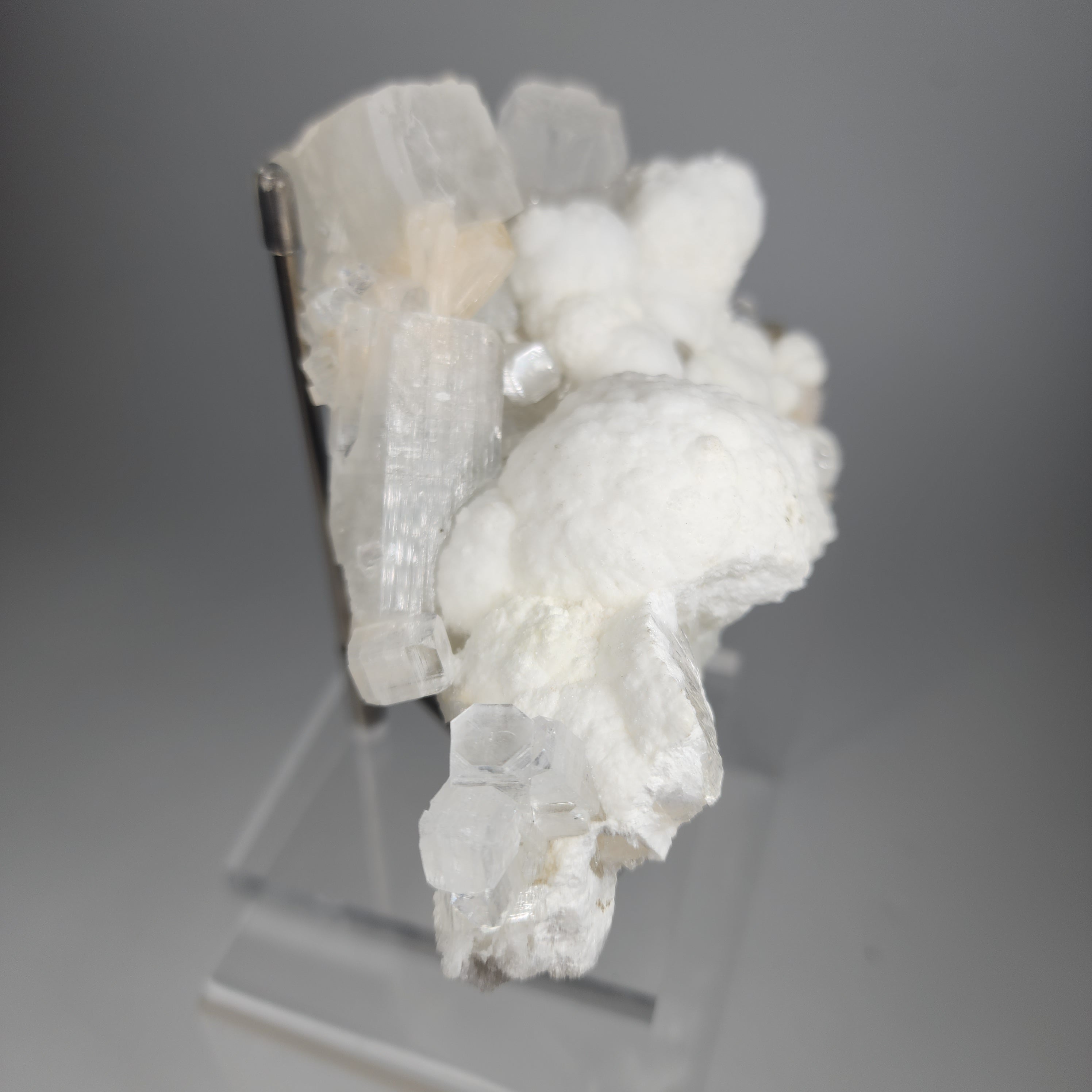 Apophyllite with Stilbite and Gyrolite Specimen #14 from Nasik, Maharashtra, India