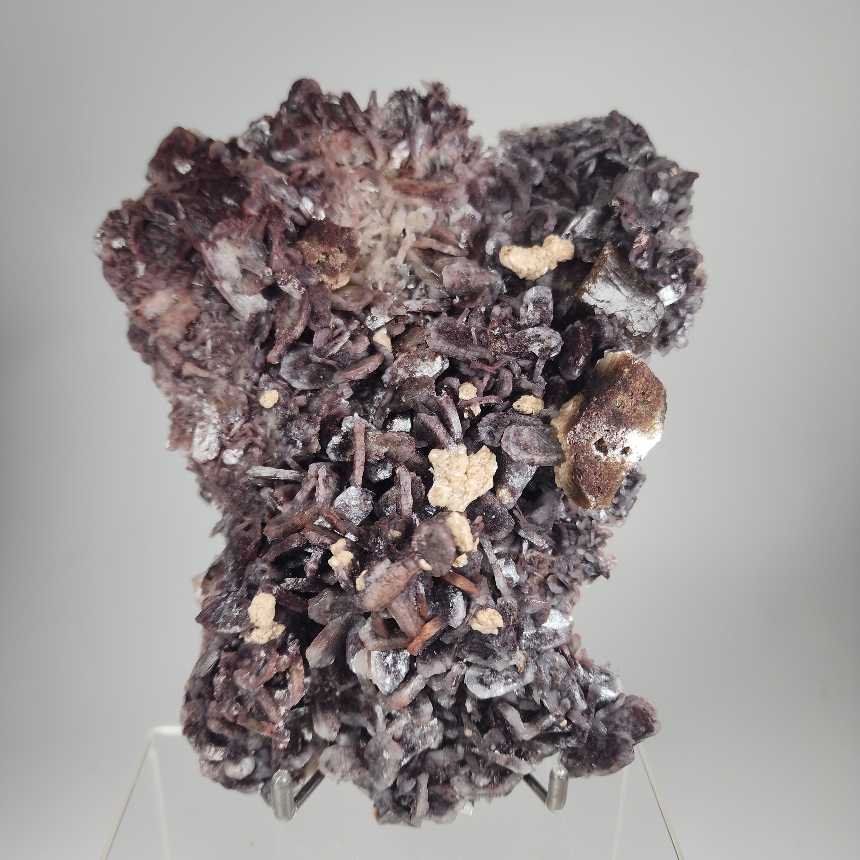 "Phoenix Flame", Hematite Included Heulandite and Calcite Specimen #60 from Maharashtra, India