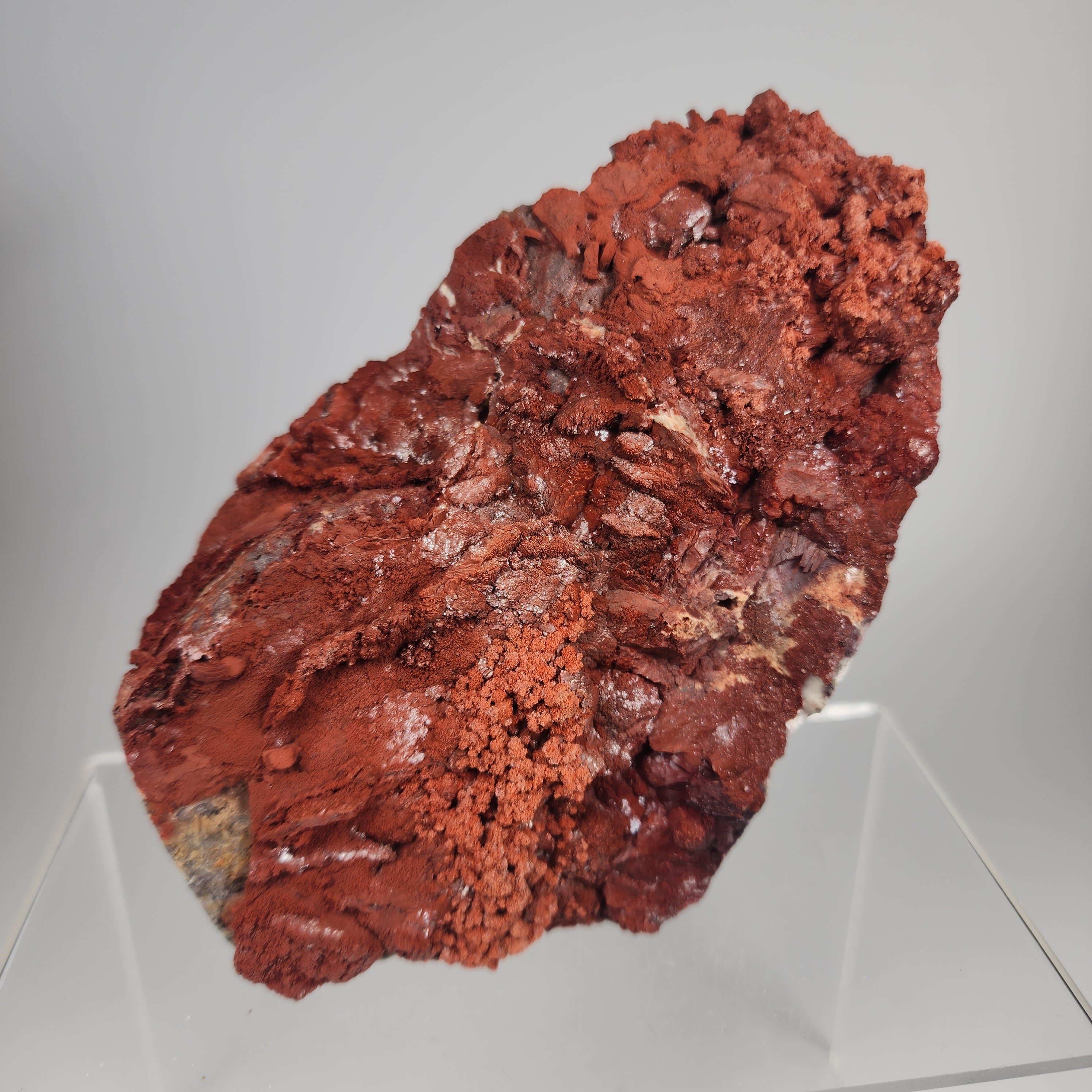 "Phoenix Flame", Hematite Included Heulandite and Calcite Specimen #61 from Maharashtra, India