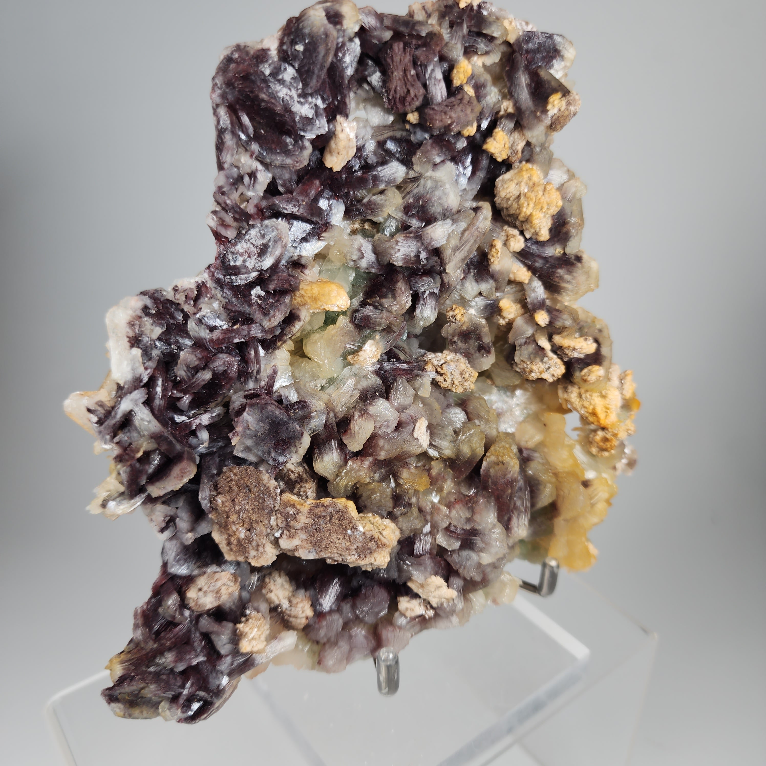 "Phoenix Flame", Hematite Included Heulandite and Calcite Specimen #65 from Maharashtra, India