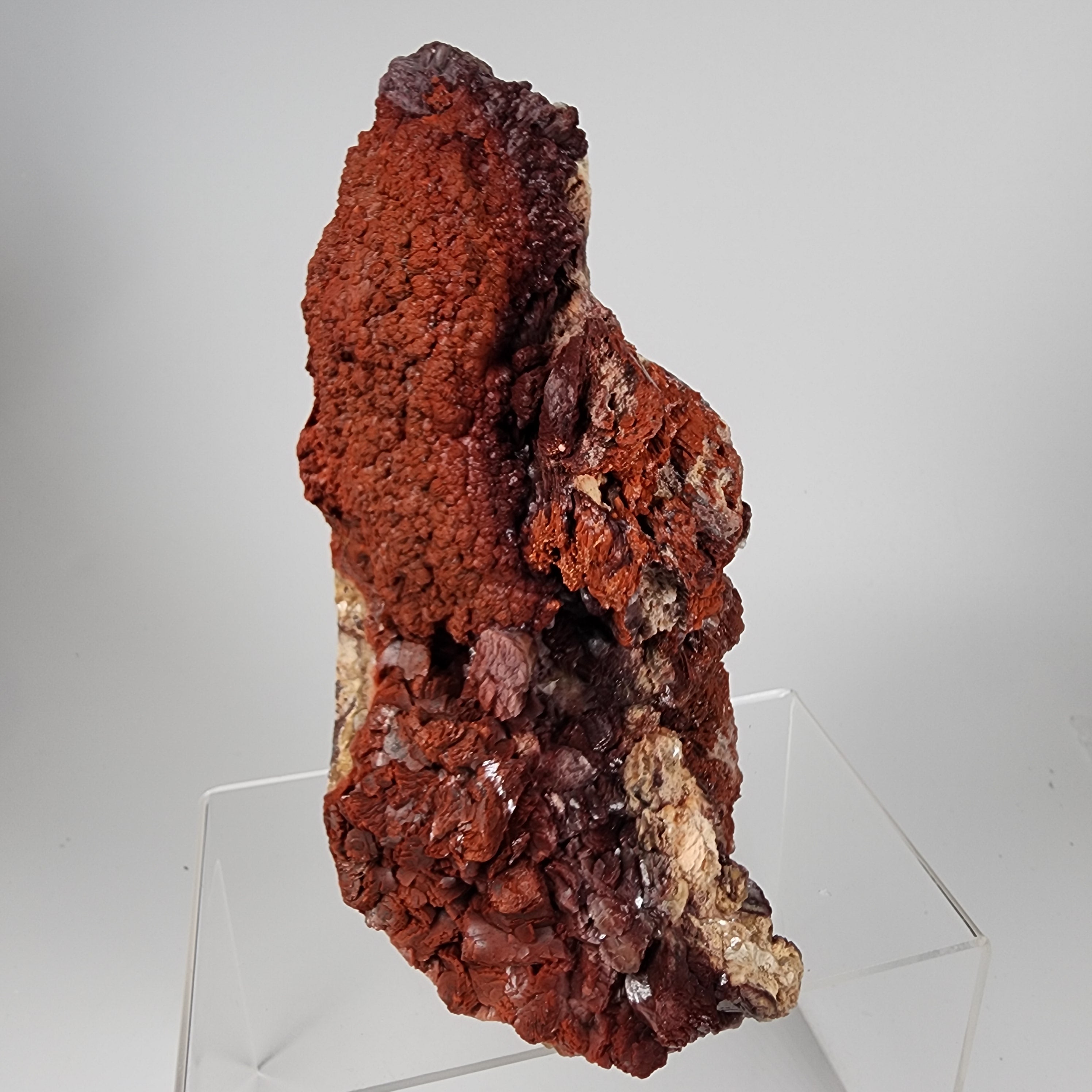 "Phoenix Flame", Hematite Included Heulandite and Calcite Specimen #72 from Maharashtra, India