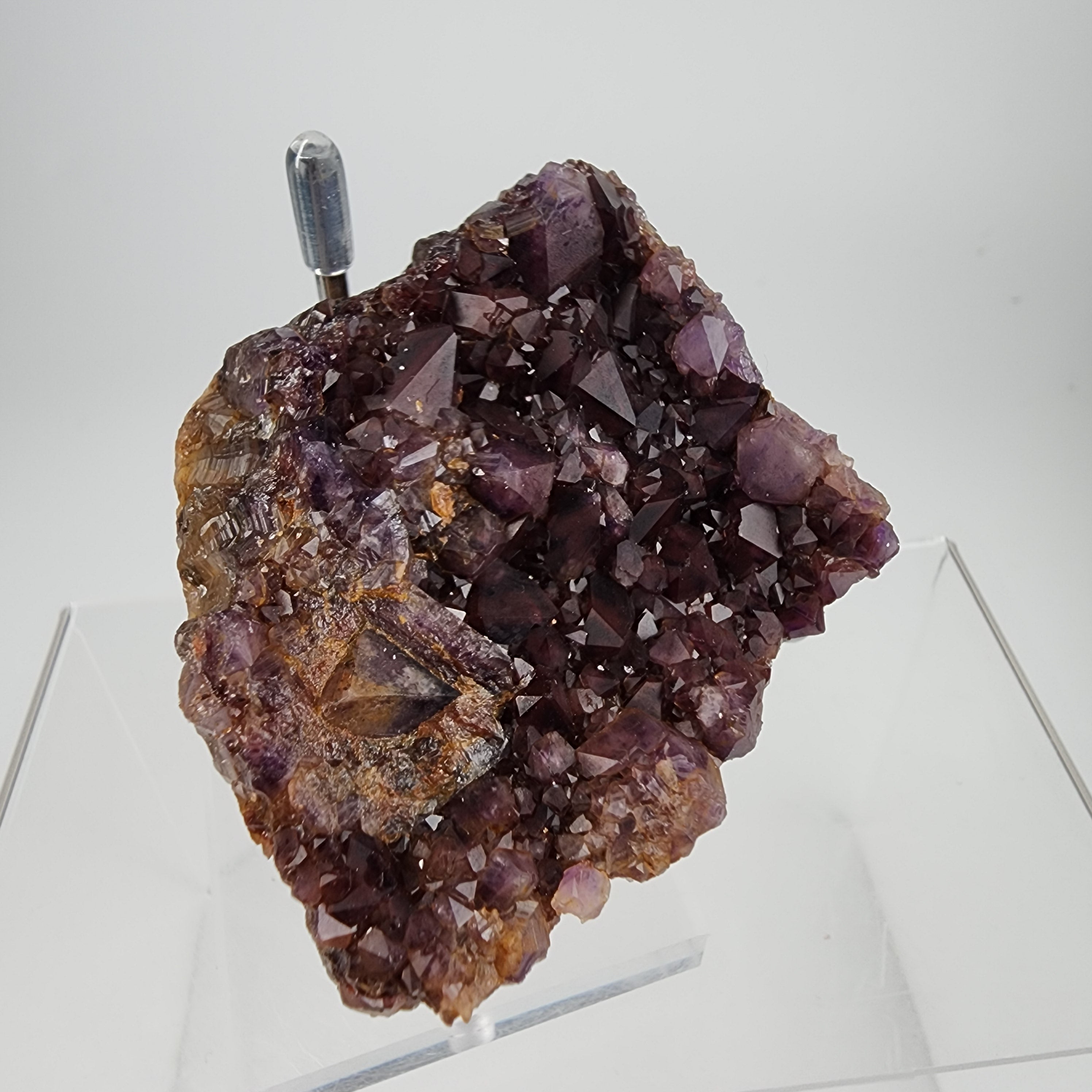 Alien Amethyst 2024 Pocket aka Hematite Included Amethyst Elestials from Hyderabad, India Specimen #9