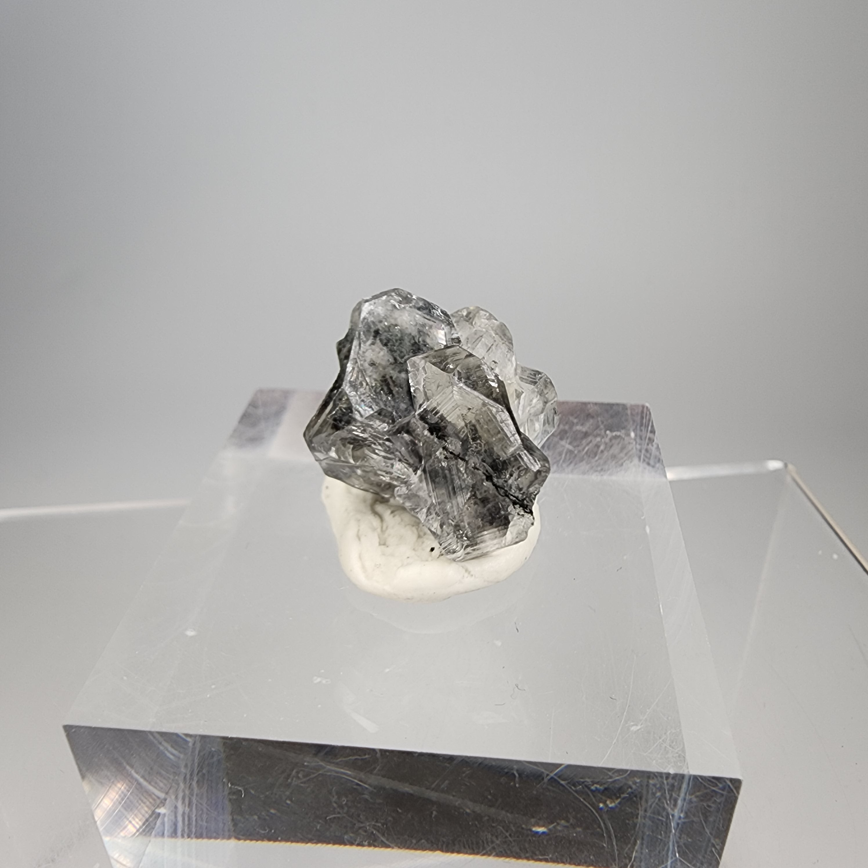 Apophyllite with Black Chalcedony Inclusions Specimen #5 from Maharashtra, India