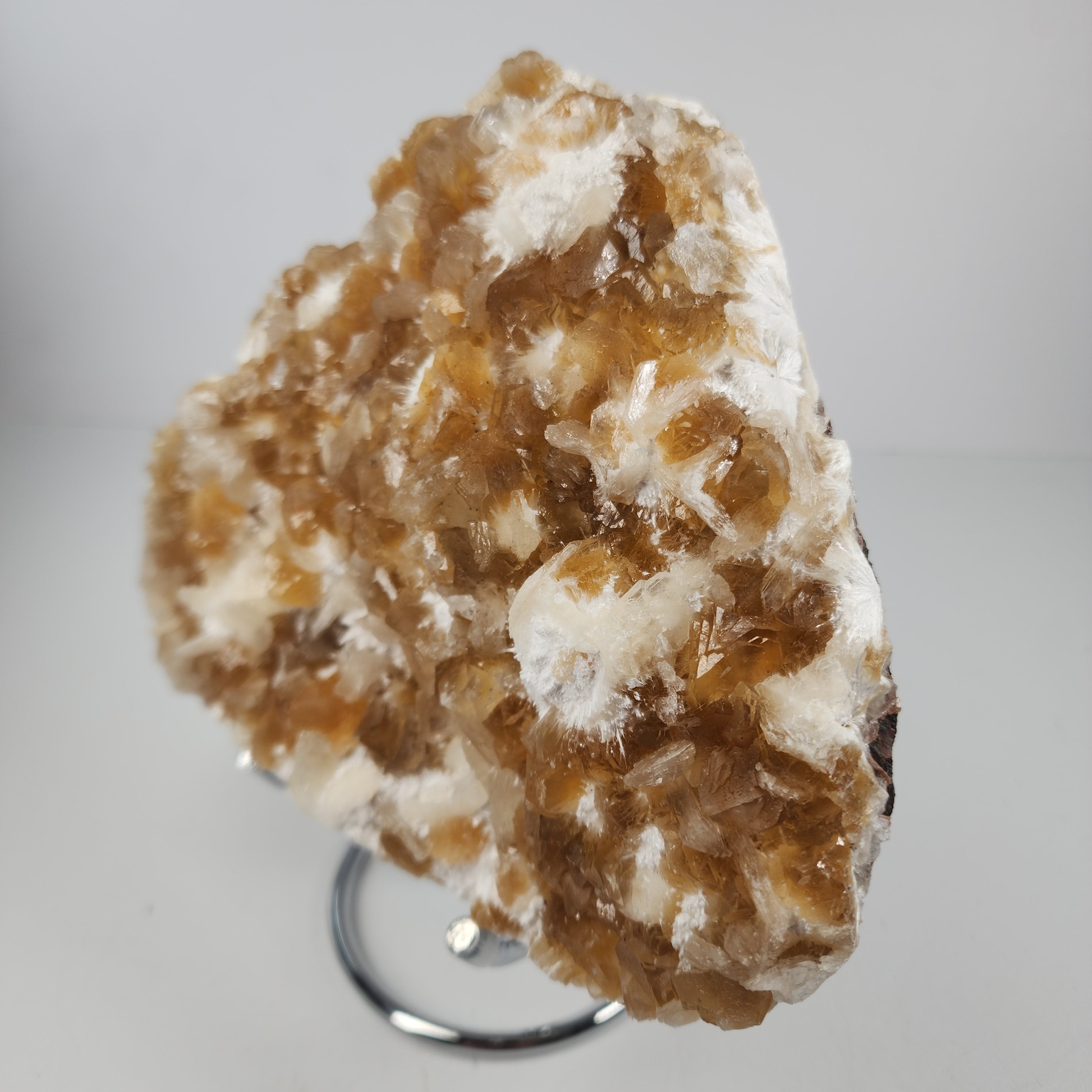 Honey Apophyllite - a Golden Hued Apophyllite with Mordenite, Okenite, Stilbite, & Chalcedony Specimen #3 from Maharashtra, India