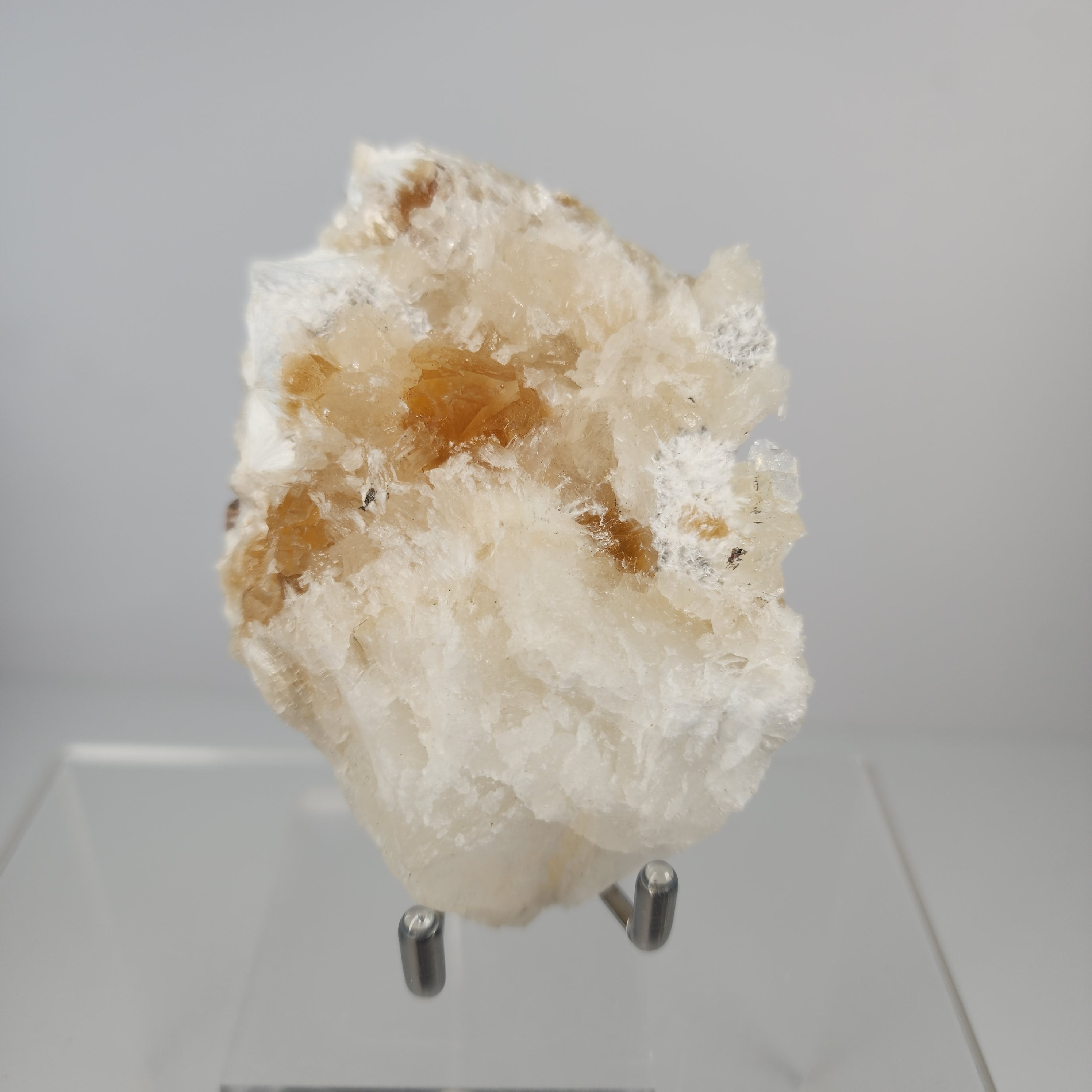 Honey Apophyllite - a Golden Hued Apophyllite with Mordenite, Okenite, Stilbite, & Chalcedony Specimen #19 from Maharashtra, India