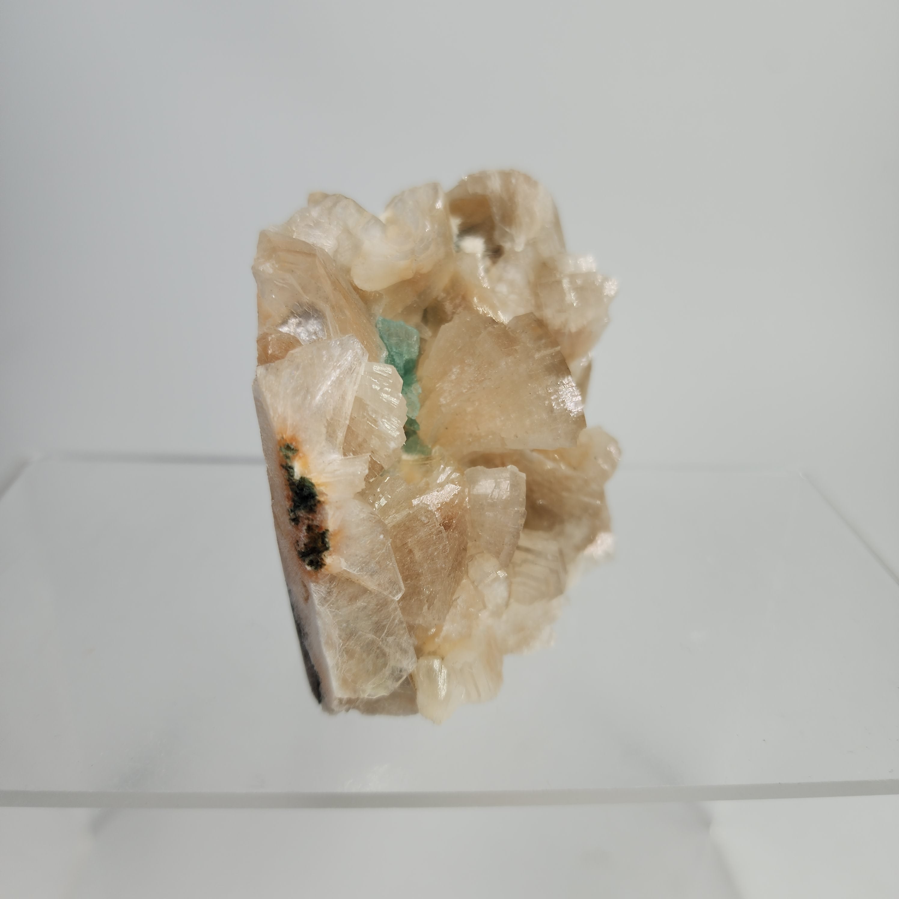 Green Apophyllite with Heulandite Specimen #1 from Jalgaon District, Maharashtra, India