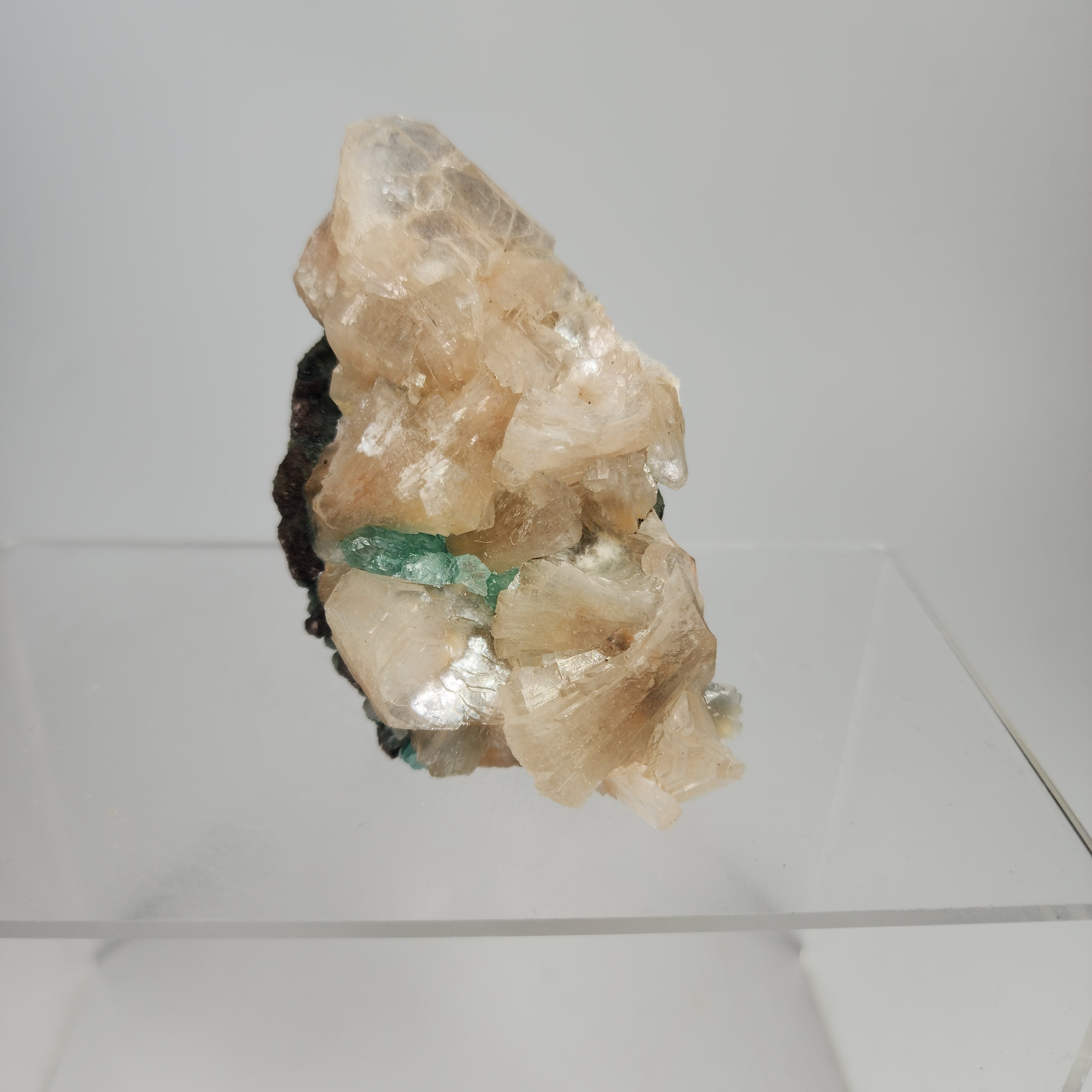 Green Apophyllite with Heulandite Specimen #9 from Jalgaon District, Maharashtra, India