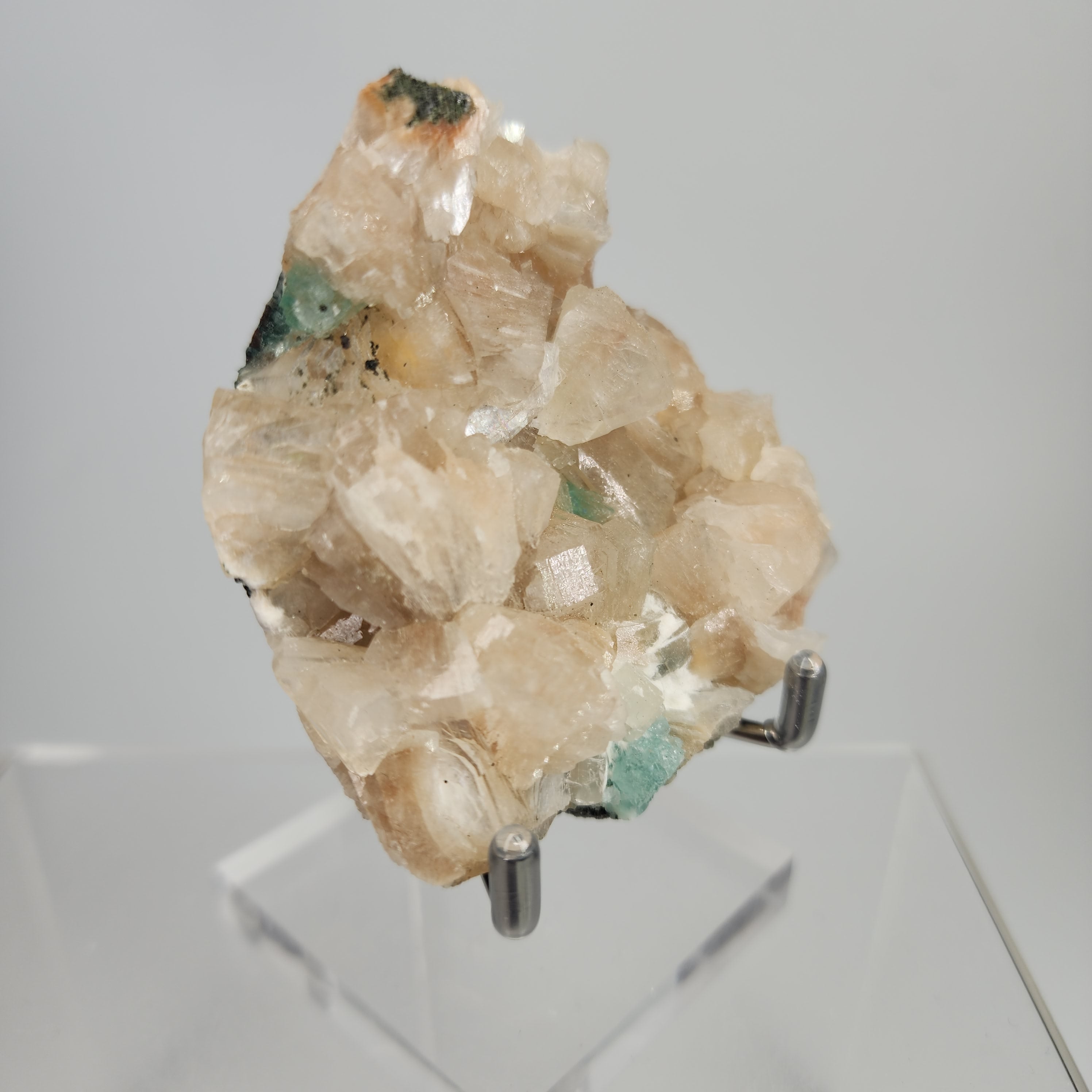 Green Apophyllite with Heulandite Specimen #11 from Jalgaon District, Maharashtra, India