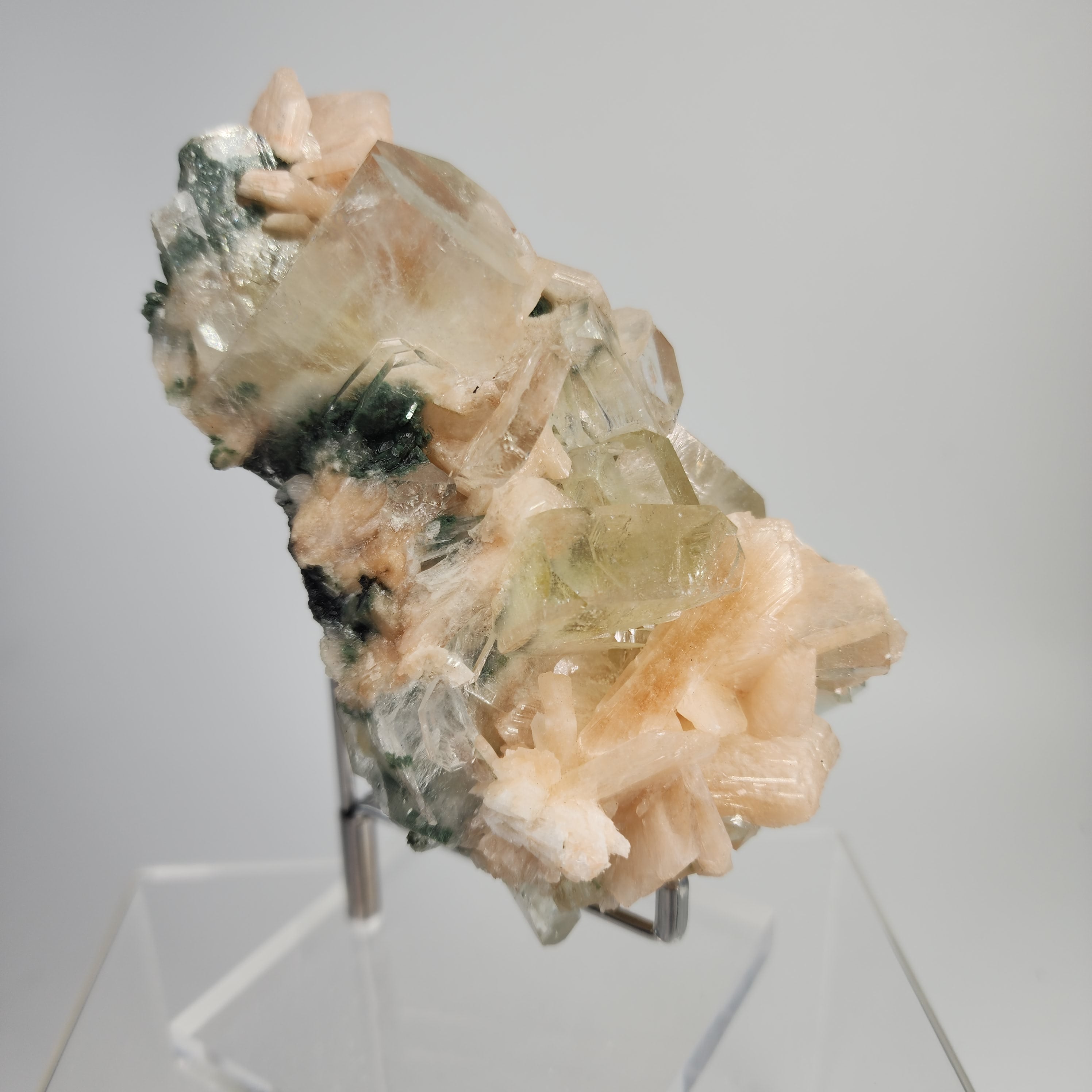 Large Cubed Green Apophyllite Specimen #16 from Maharashtra, India