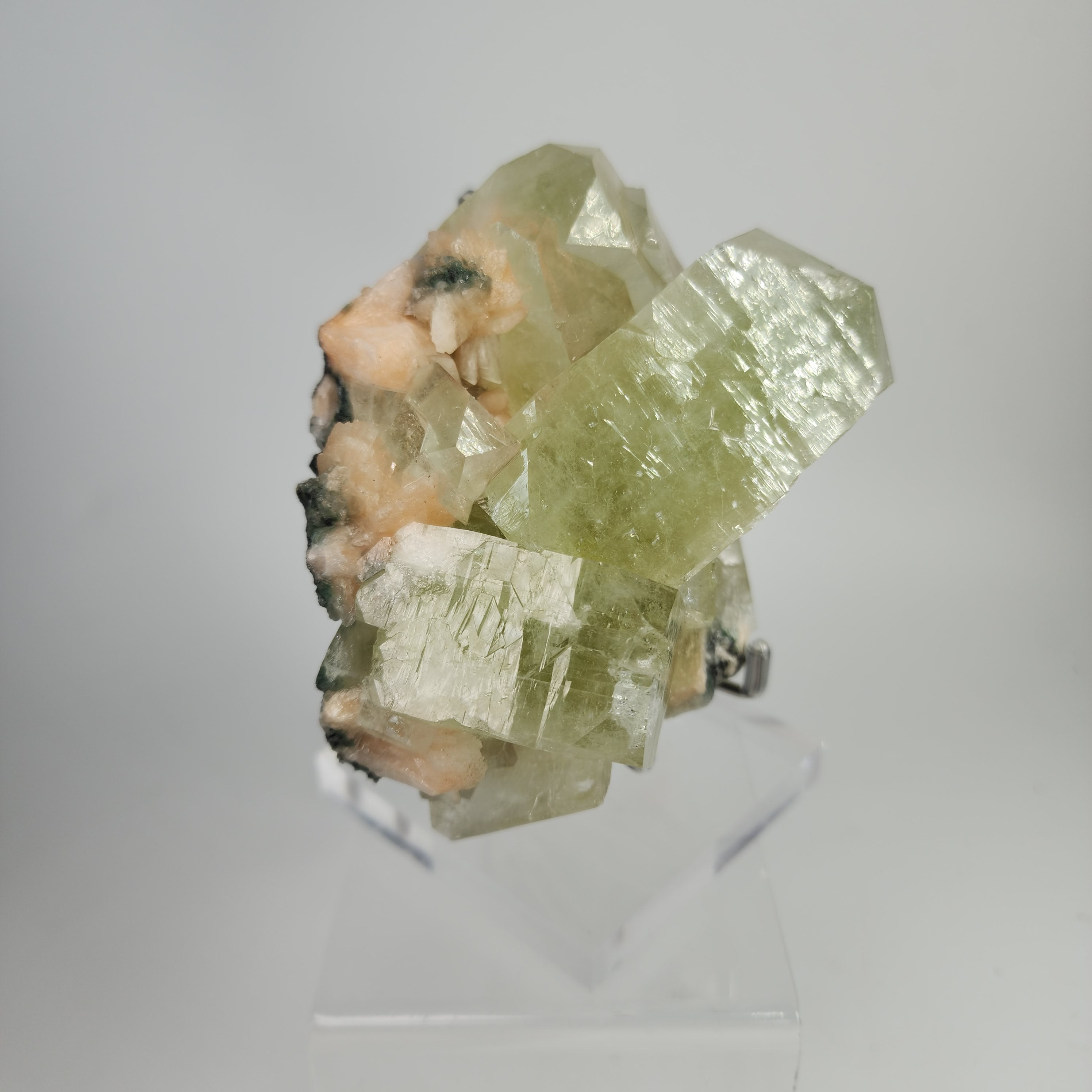 Large Cubed Green Apophyllite Specimen #17 from Maharashtra, India