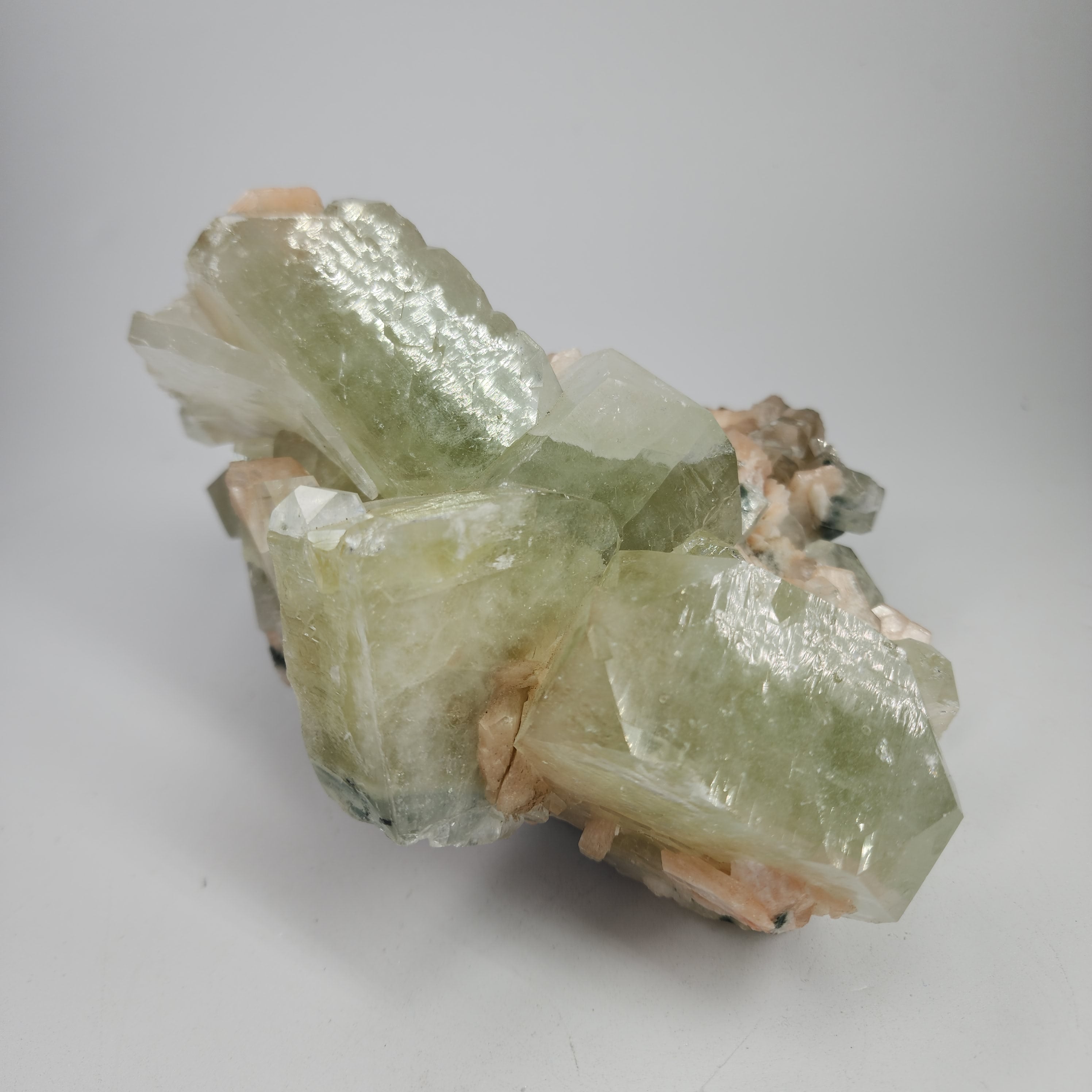 Large Cubed Green Apophyllite Specimen #38 from Maharashtra, India