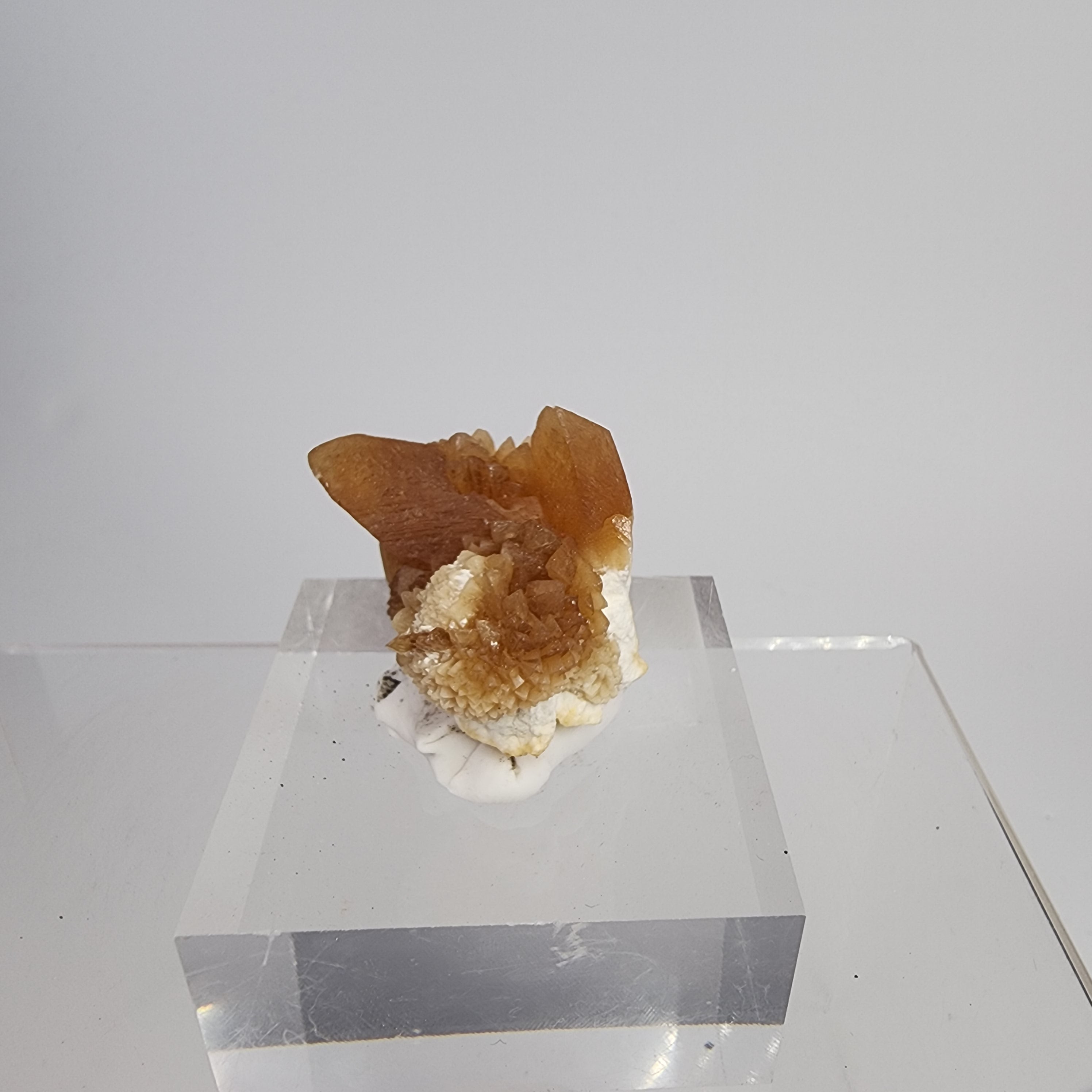 Golden Calcite on Mordenite Specimen #2 from Aurangabad, Maharashtra, India