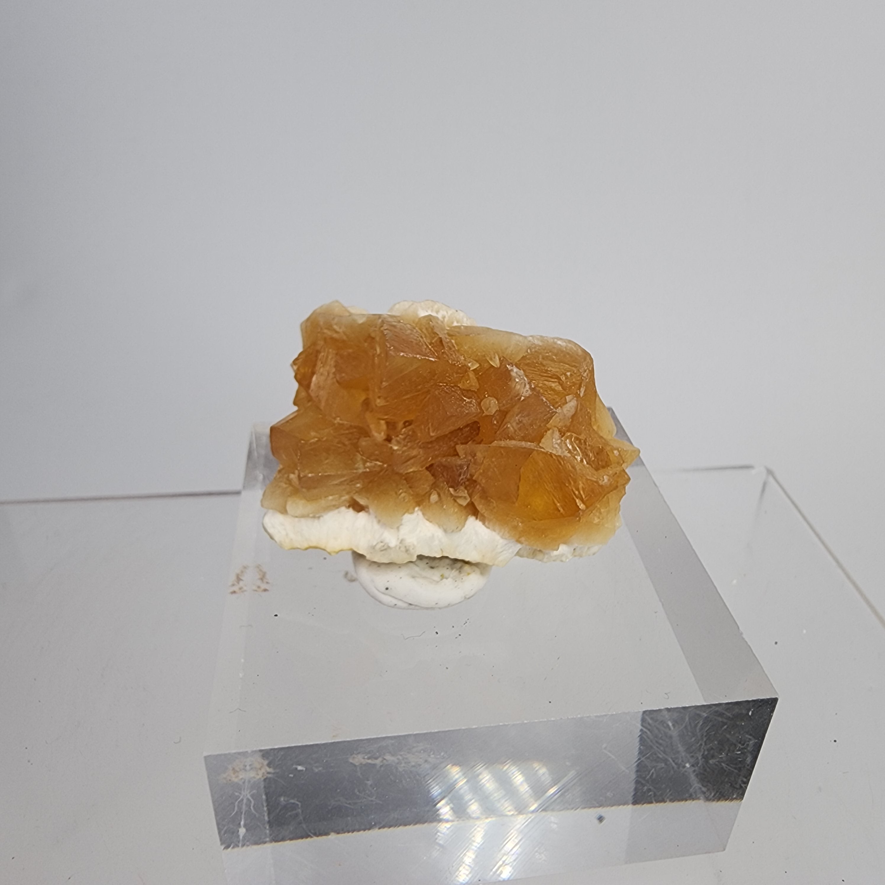 Golden Calcite on Mordenite Specimen #7 from Aurangabad, Maharashtra, India