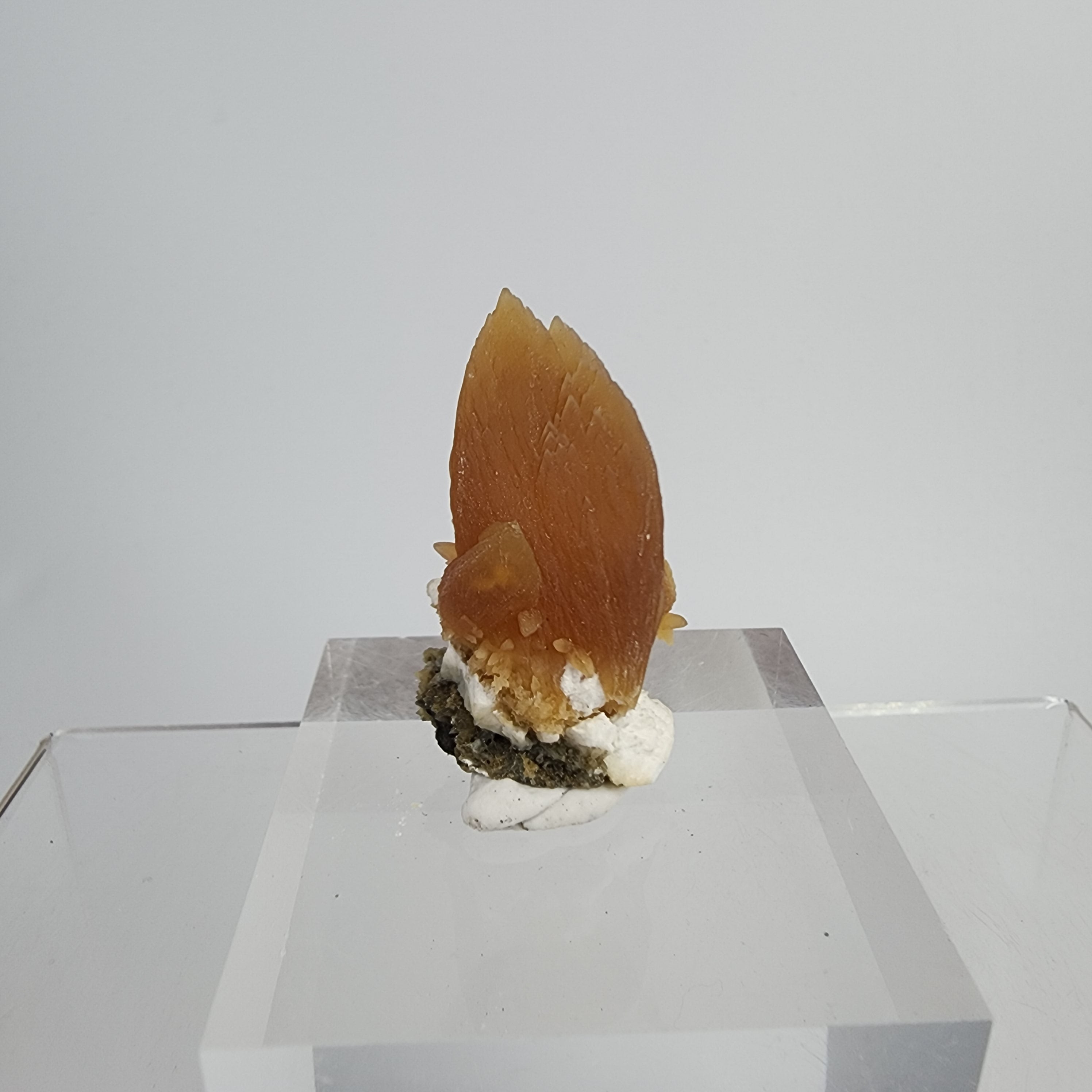 Golden Calcite on Mordenite Specimen #15 from Aurangabad, Maharashtra, India