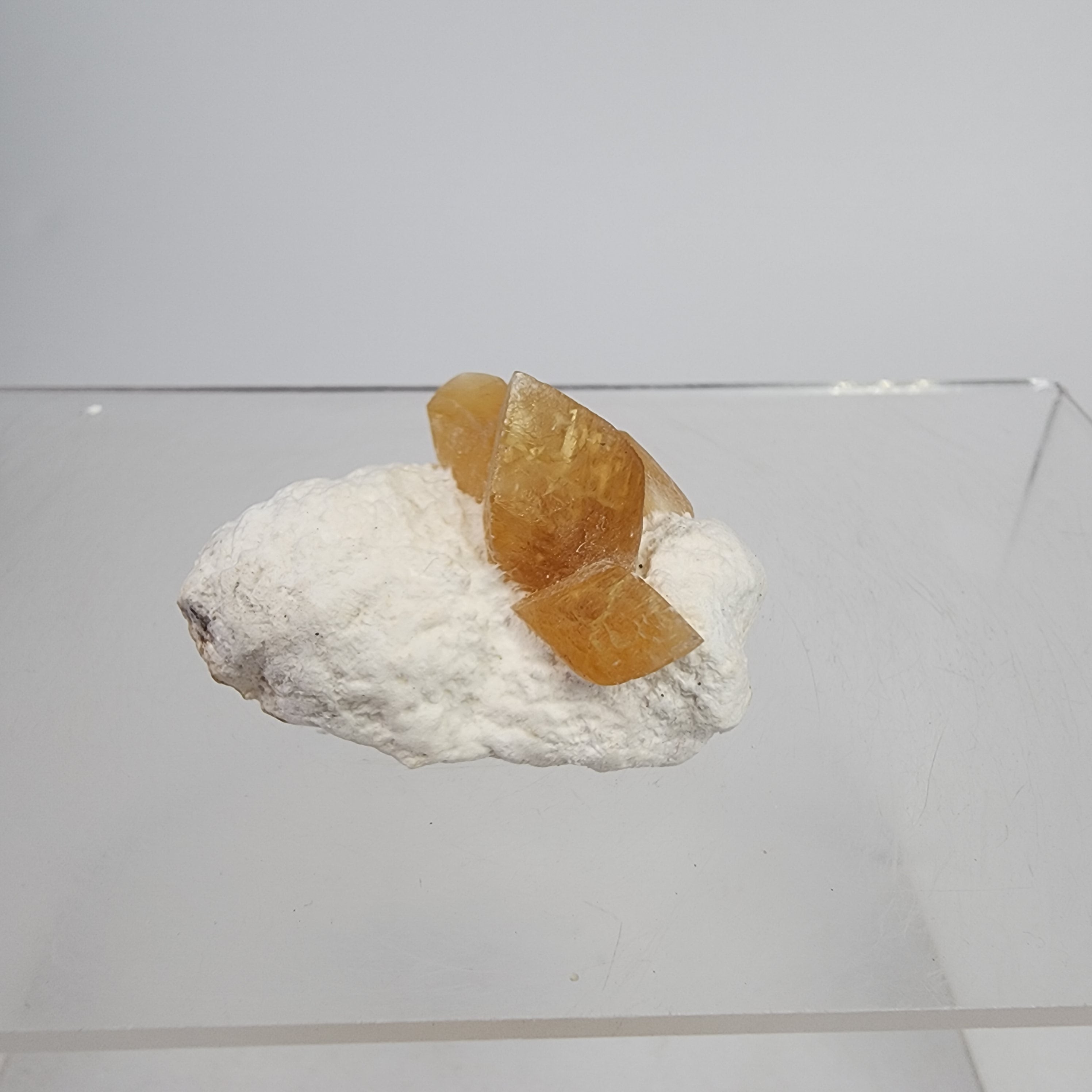 Golden Calcite on Mordenite Specimen #19 from Aurangabad, Maharashtra, India