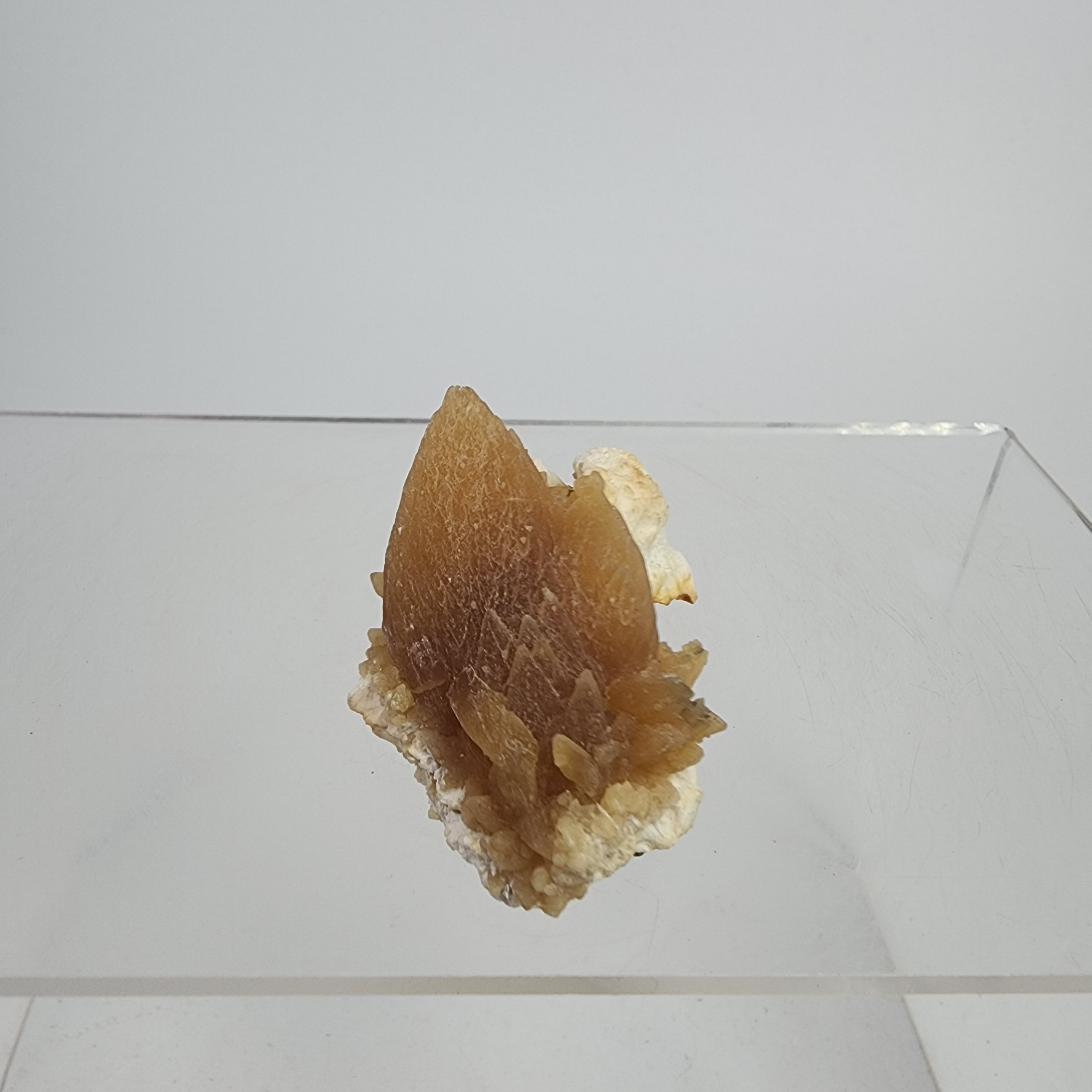 Golden Calcite on Mordenite Specimen #20 from Aurangabad, Maharashtra, India