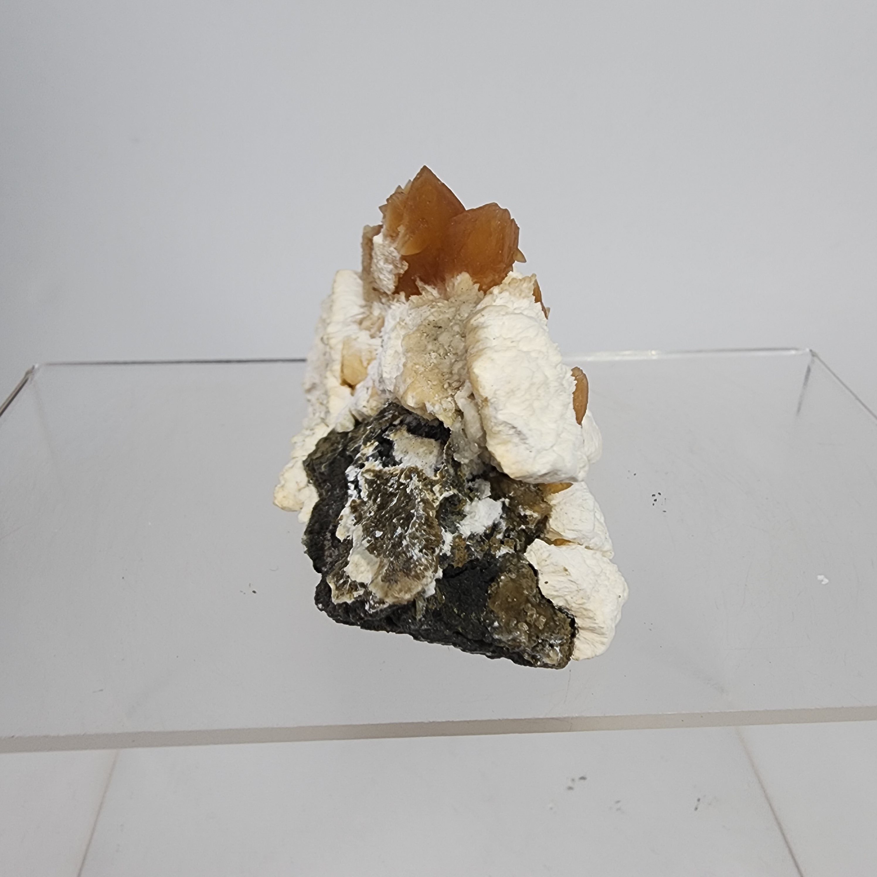 Golden Calcite on Mordenite Specimen #29 from Aurangabad, Maharashtra, India