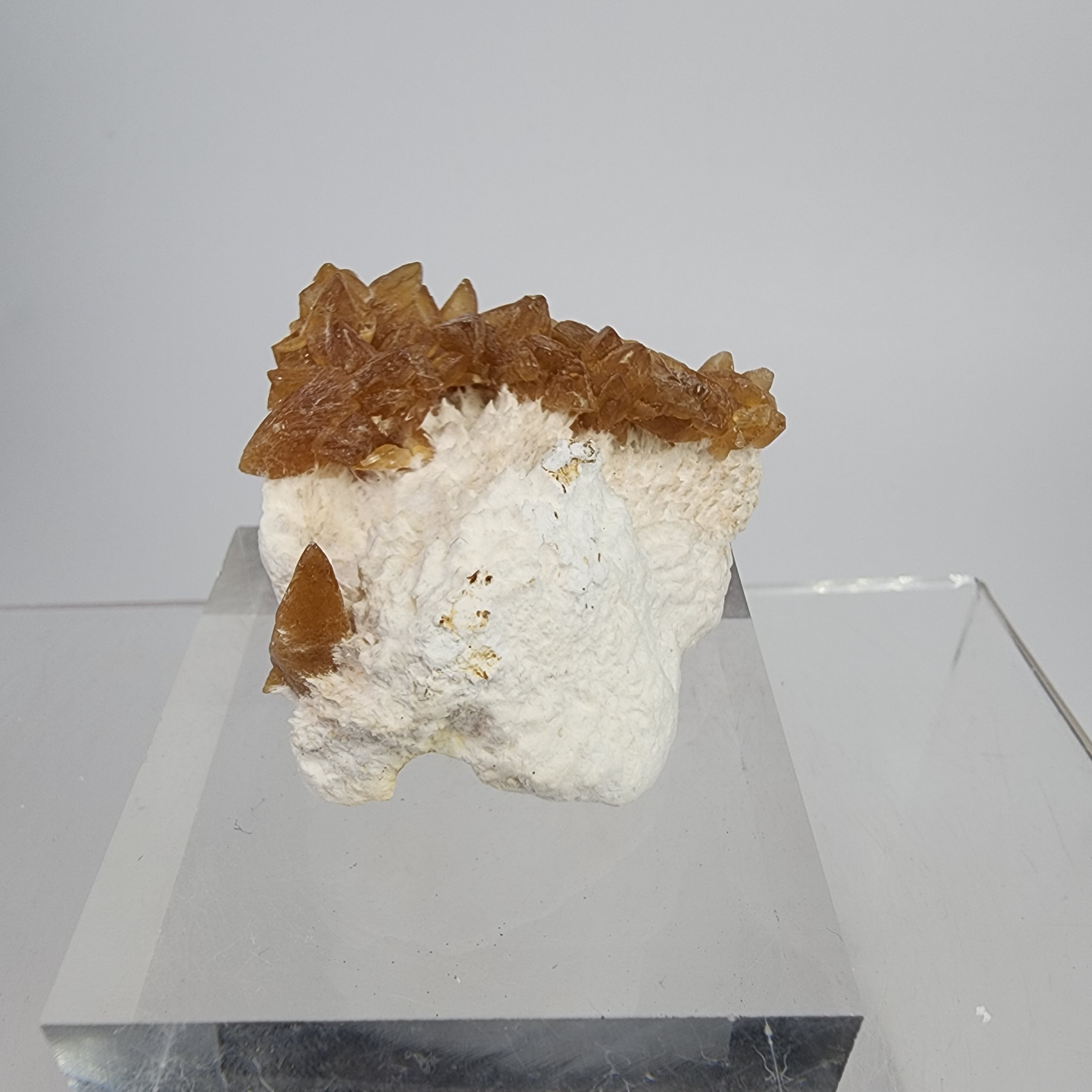 Golden Calcite on Mordenite Specimen #32 from Aurangabad, Maharashtra, India