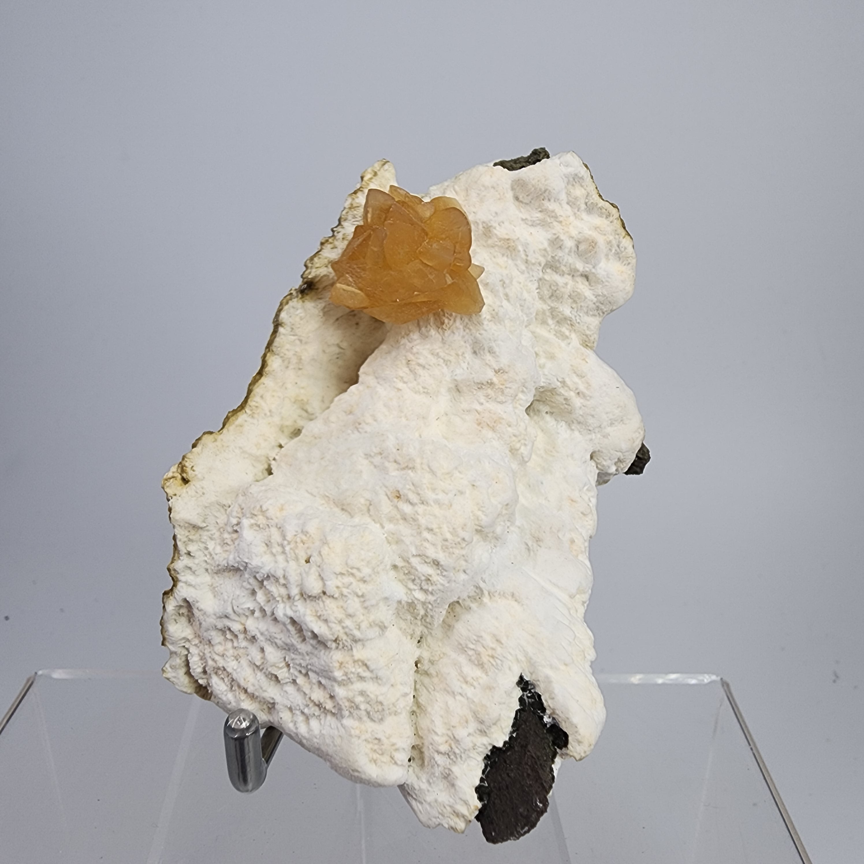 Golden Calcite on Mordenite Specimen #38 from Aurangabad, Maharashtra, India