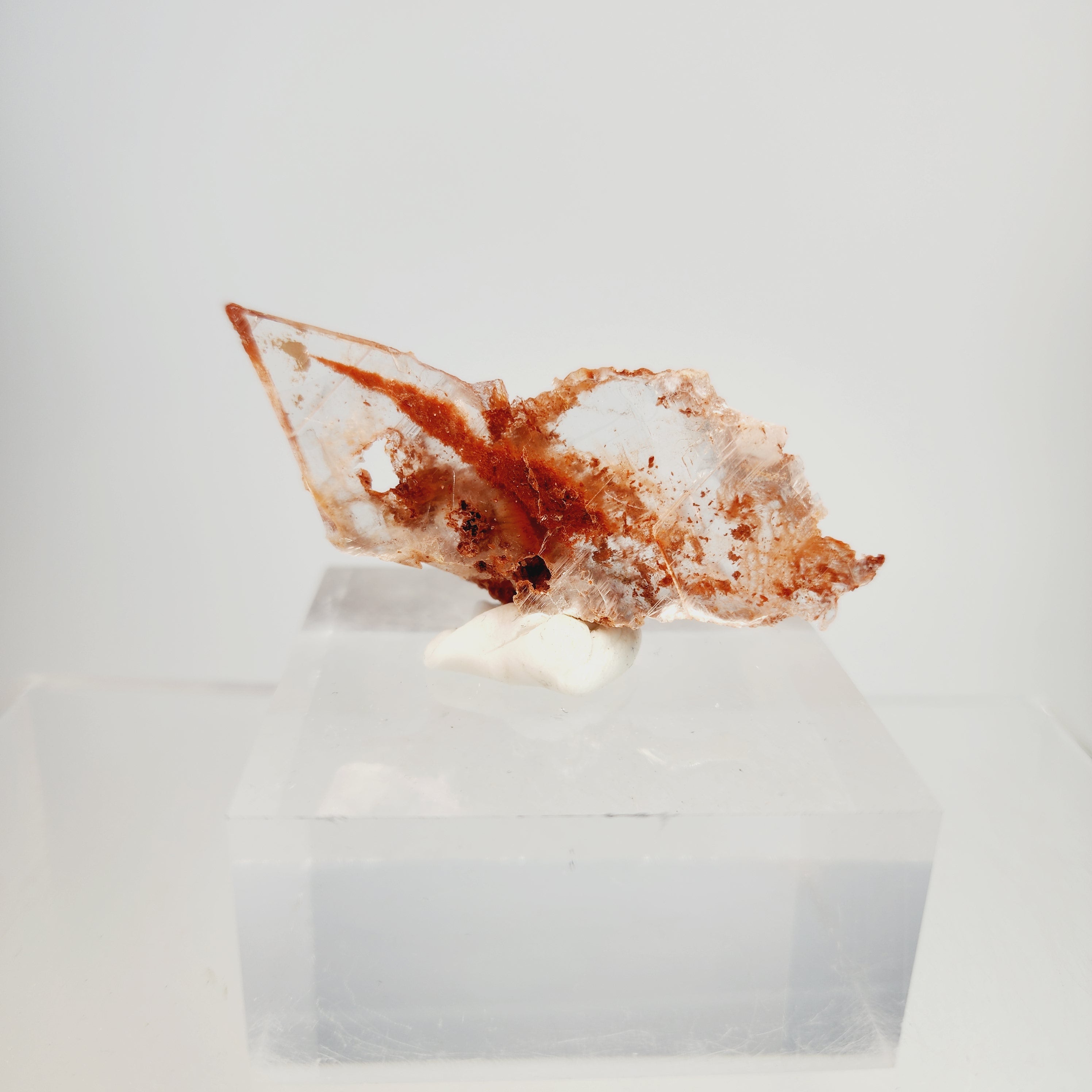 Clay Inclusions Red Phantom Selenite (red clay inclusions) from Valencia, Spain ...
