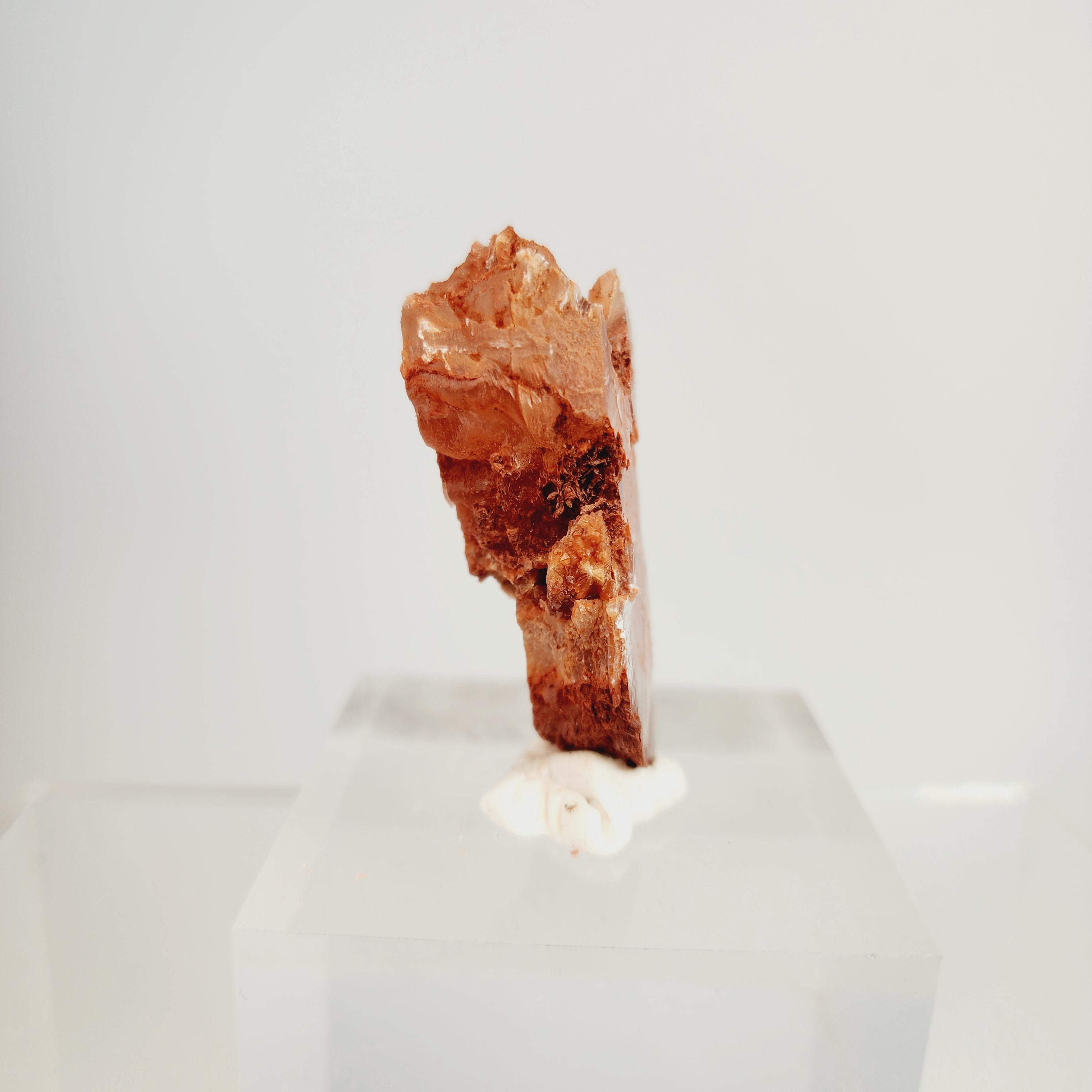 Red Phantom Selenite (red clay inclusions) Specimen #2 from Valencia, Spain