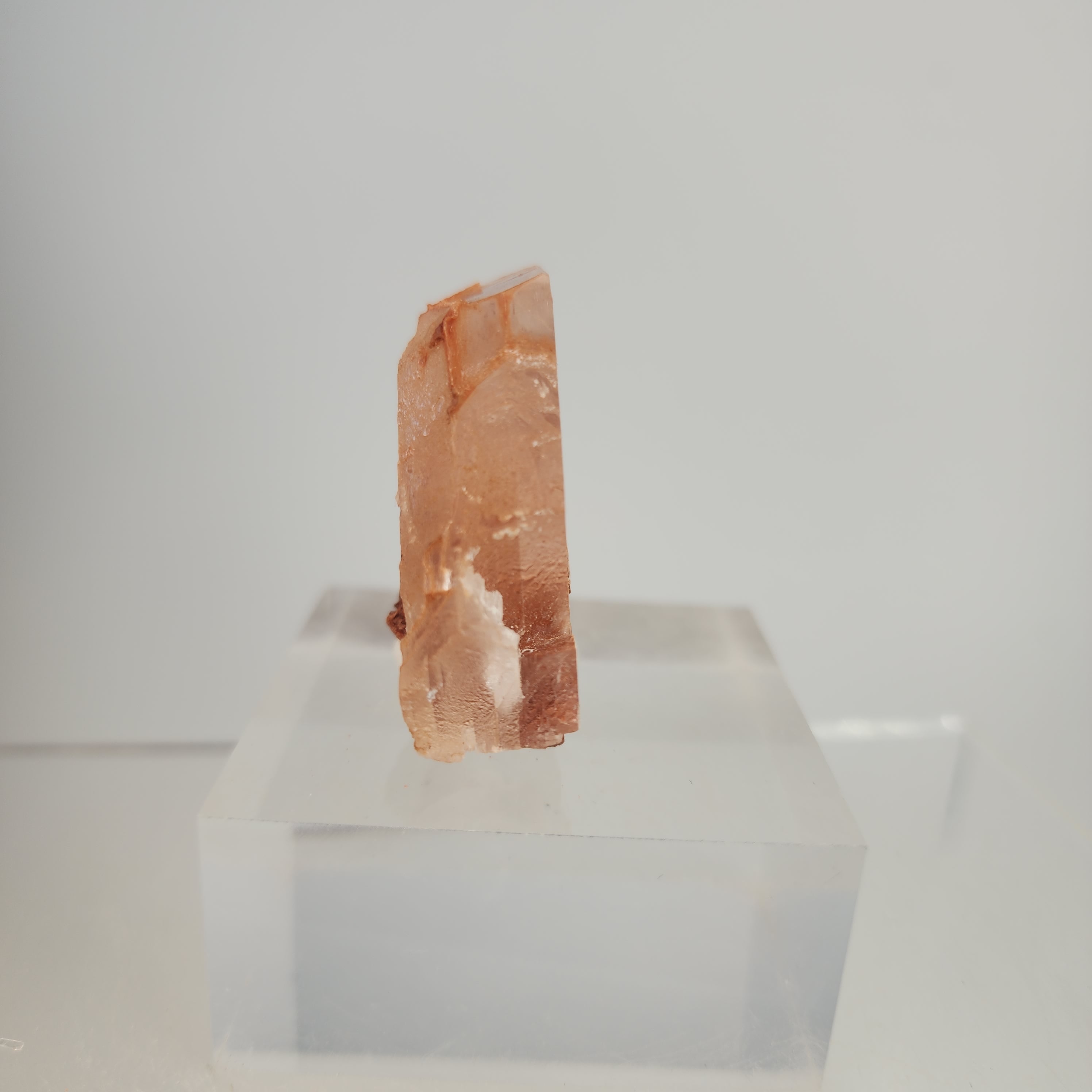 Red Phantom Selenite (red clay inclusions) Specimen #5 from Valencia, Spain